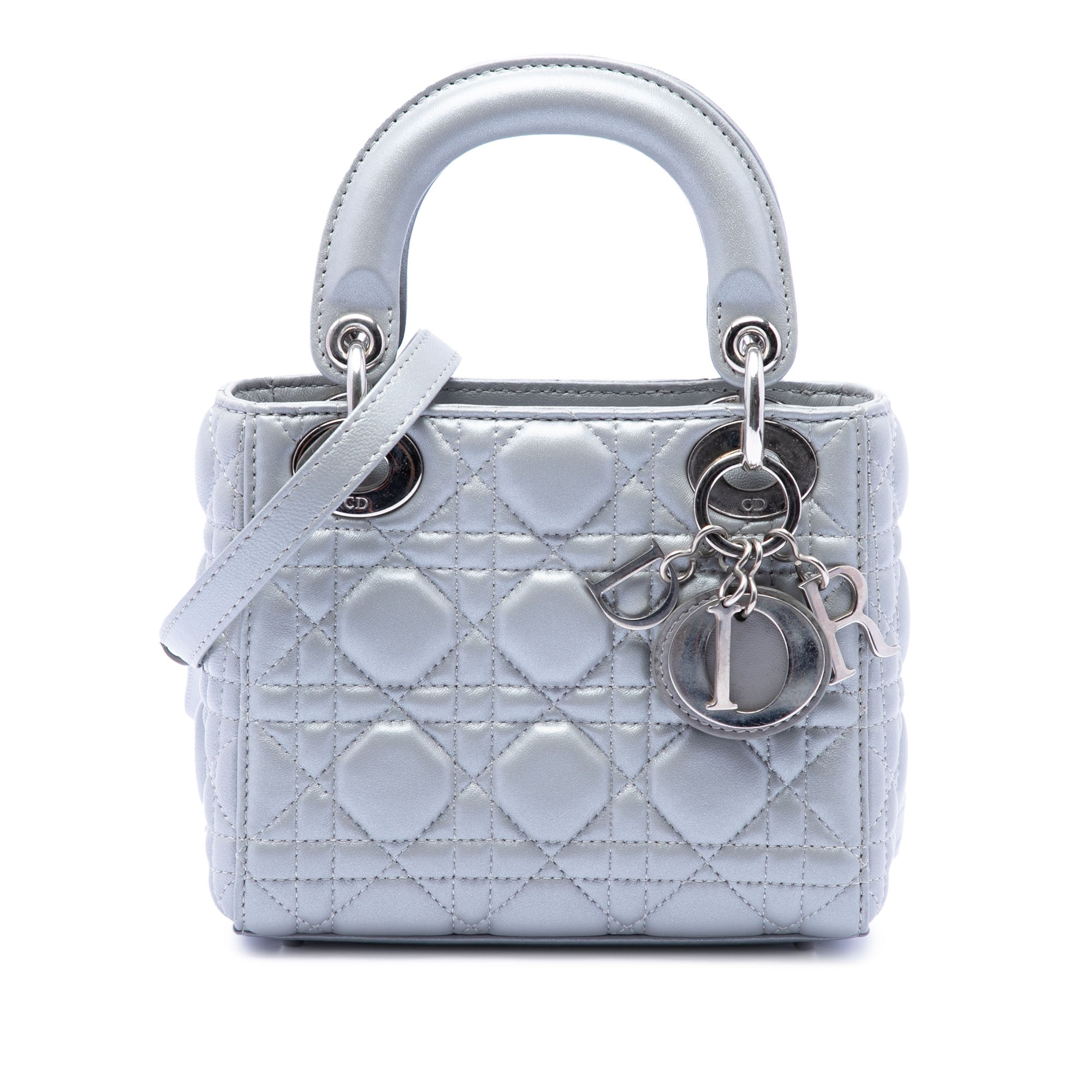 Dior Mini Iridescent Lambskin Cannage Lady Dior - image 1