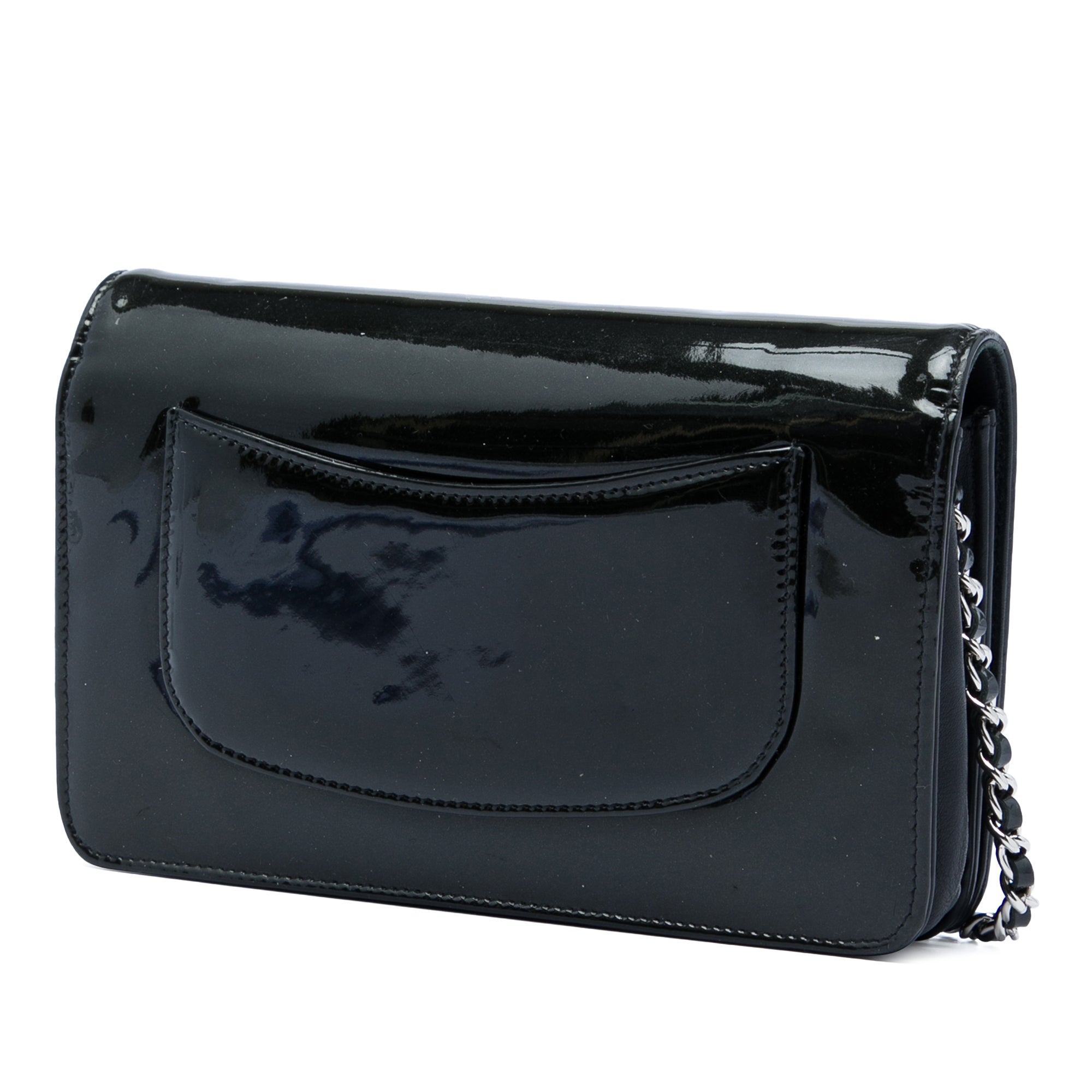 Chanel CC Patent Strass Embellished Wallet On Chain - image 2