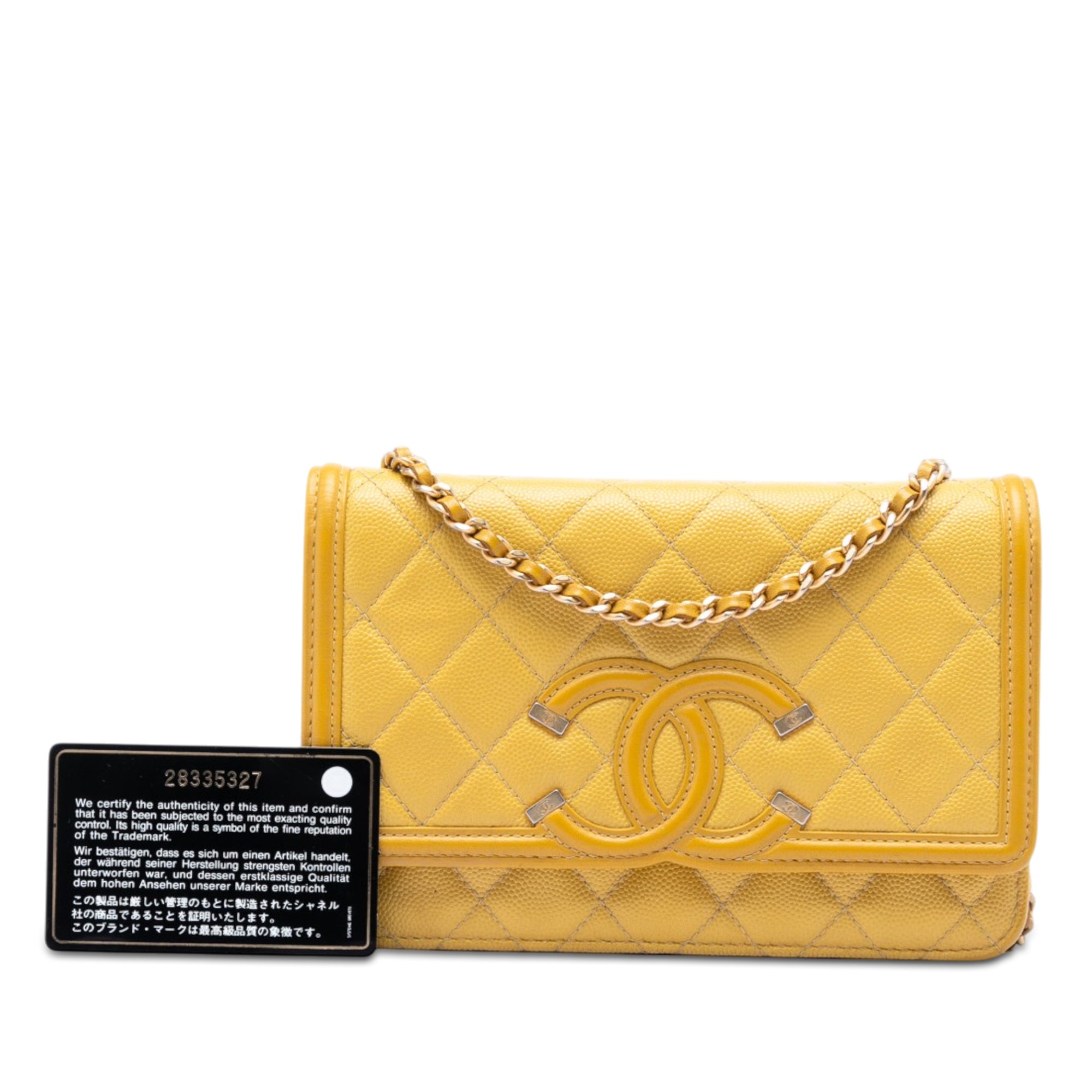 Chanel Caviar CC Filigree Wallet On Chain - image 8