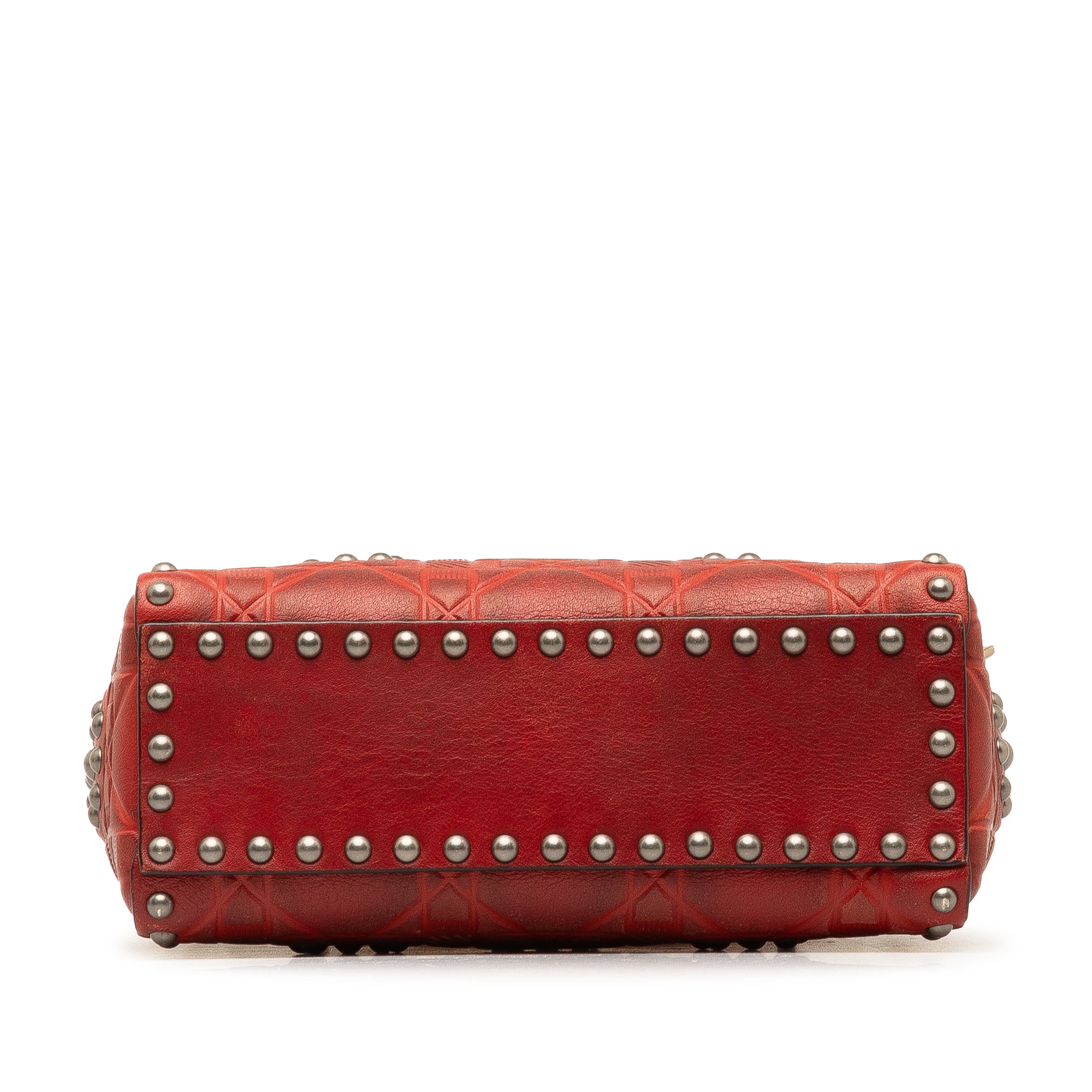 Dior Mini Embossed Calfskin Cannage Studded Flower Lady Dior - image 4