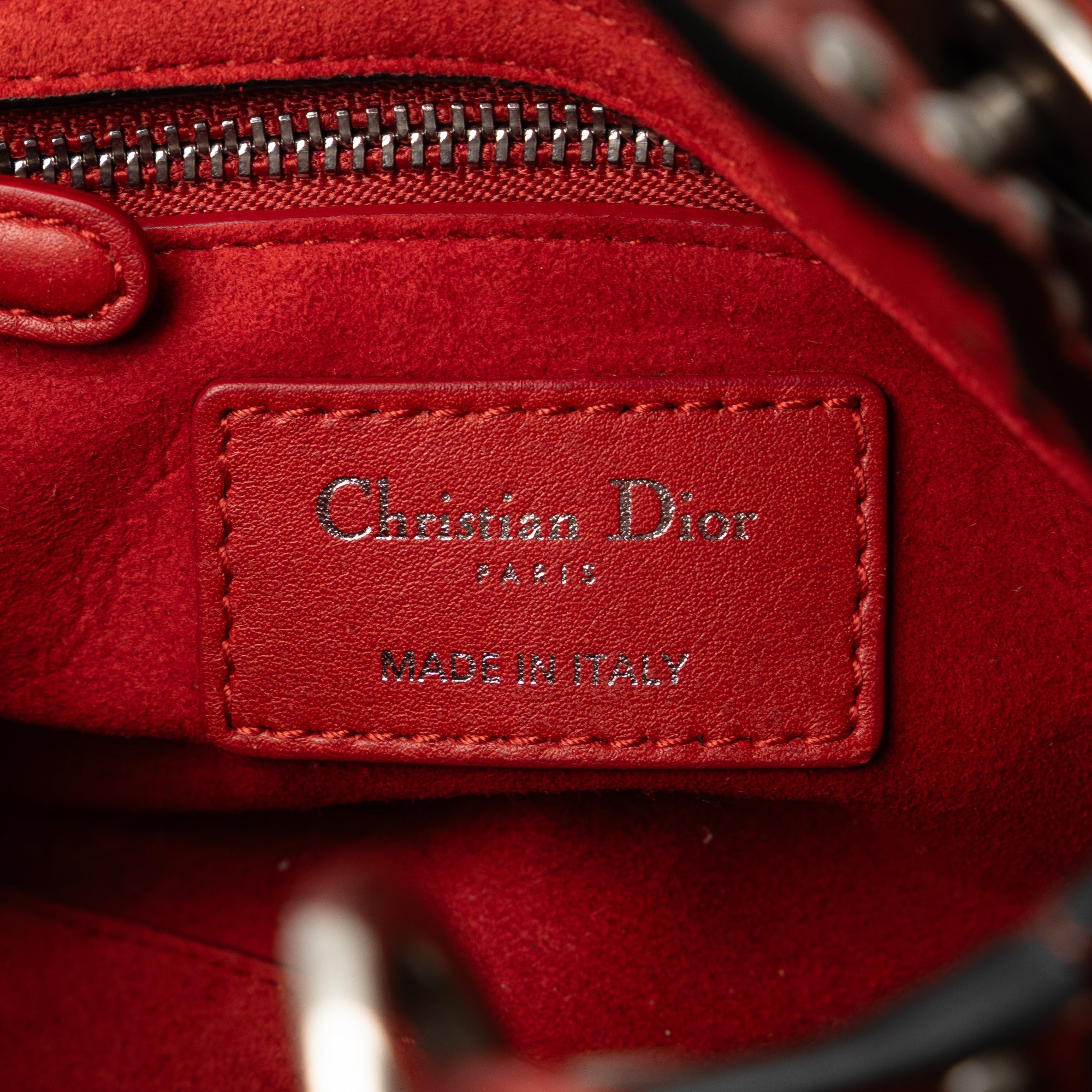 Dior Mini Embossed Calfskin Cannage Studded Flower Lady Dior - image 6