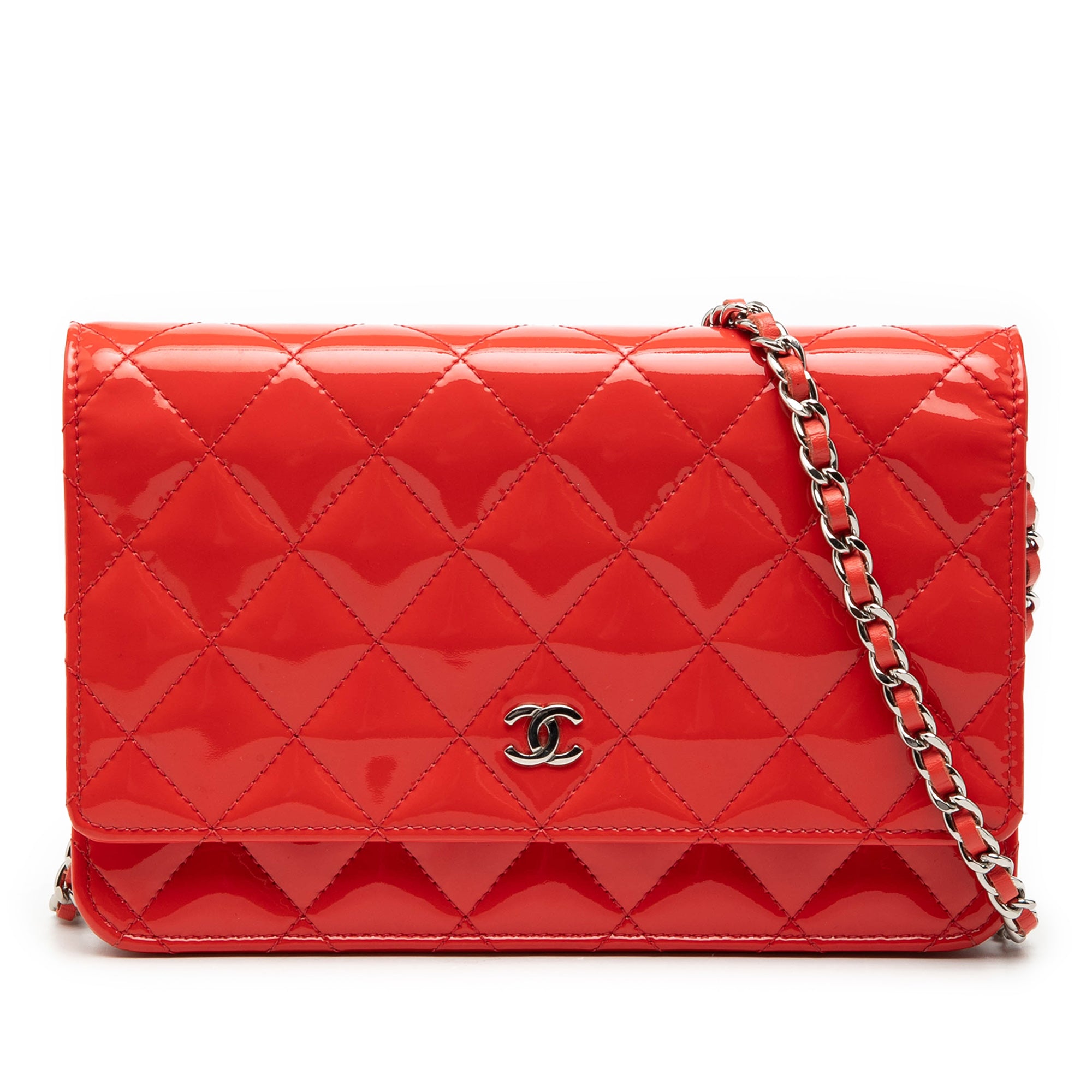 Chanel CC Patent Wallet on Chain - image 1