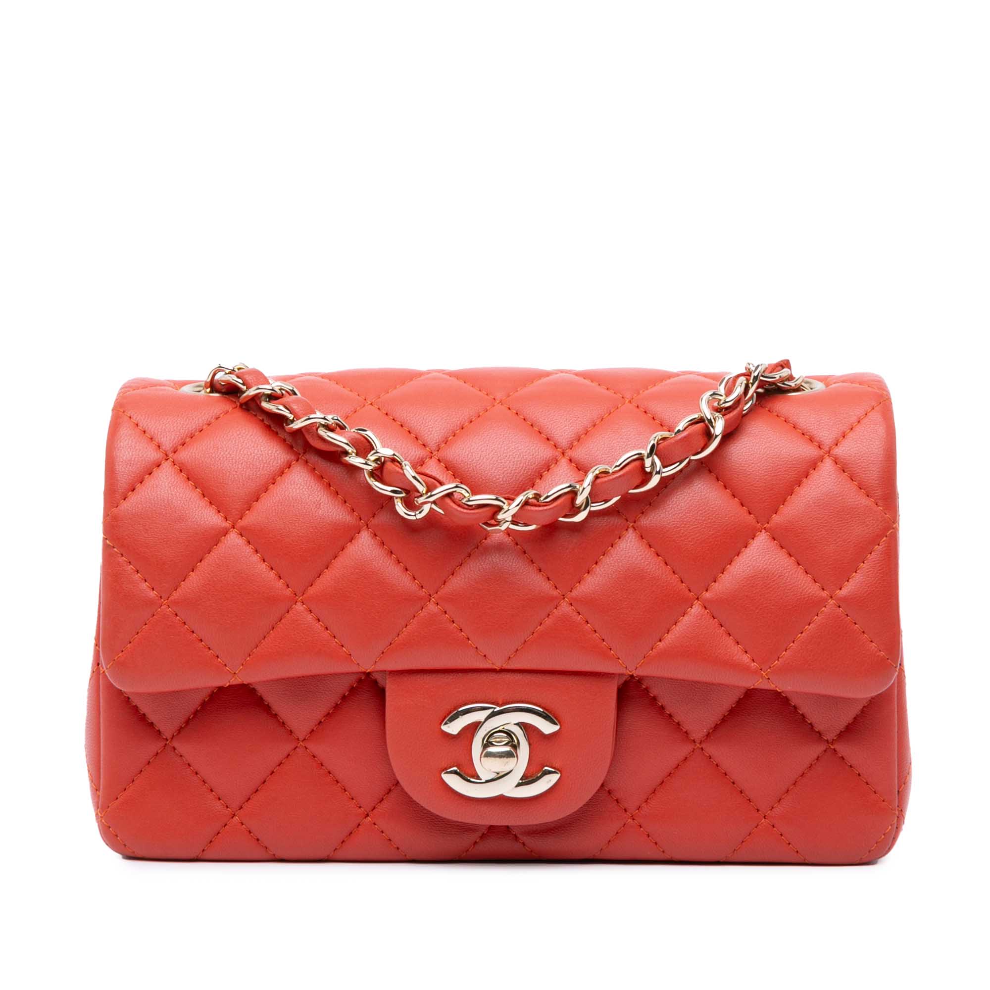 Chanel Mini Rectangular Classic Lambskin Single Flap - image 1