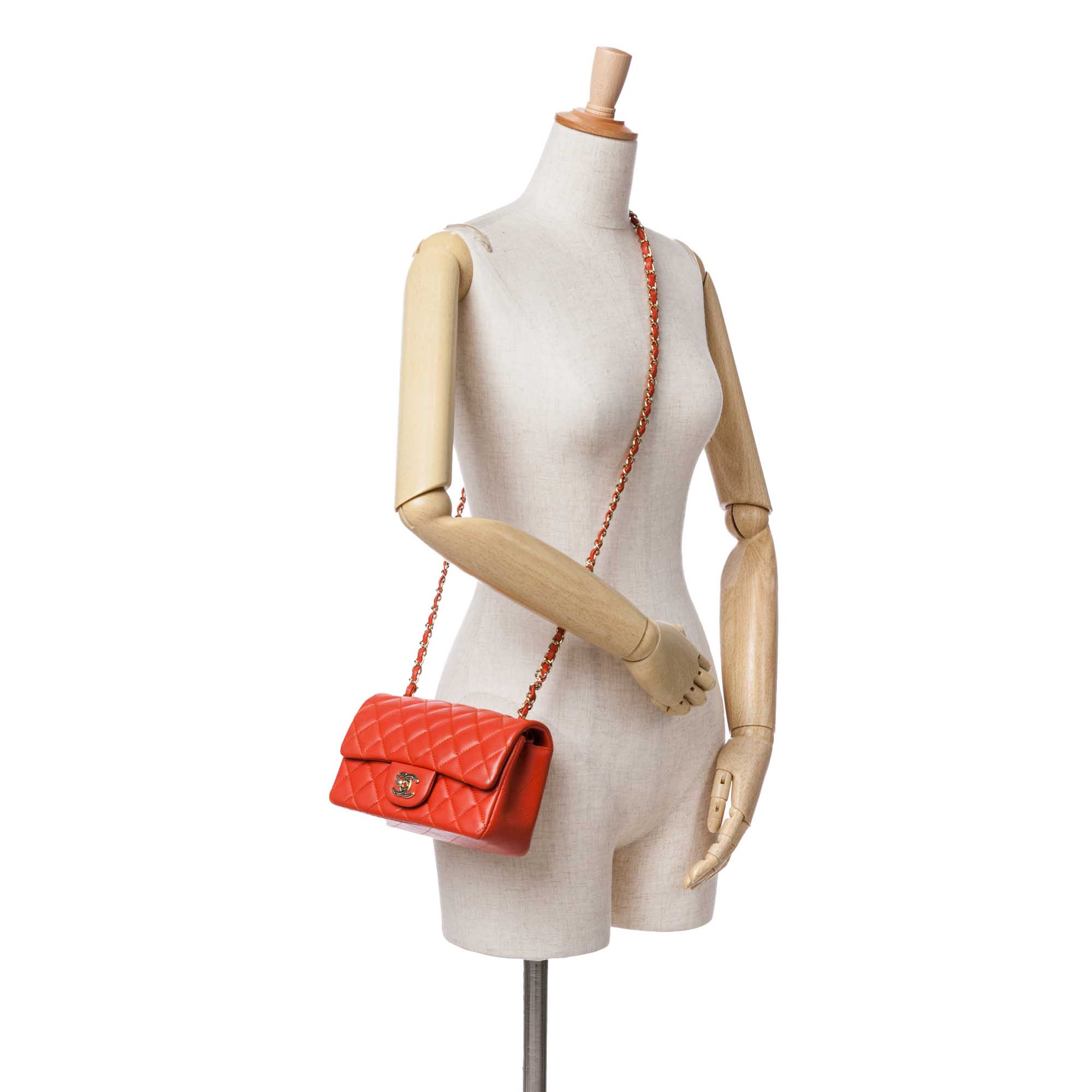 Chanel Mini Rectangular Classic Lambskin Single Flap - image 8