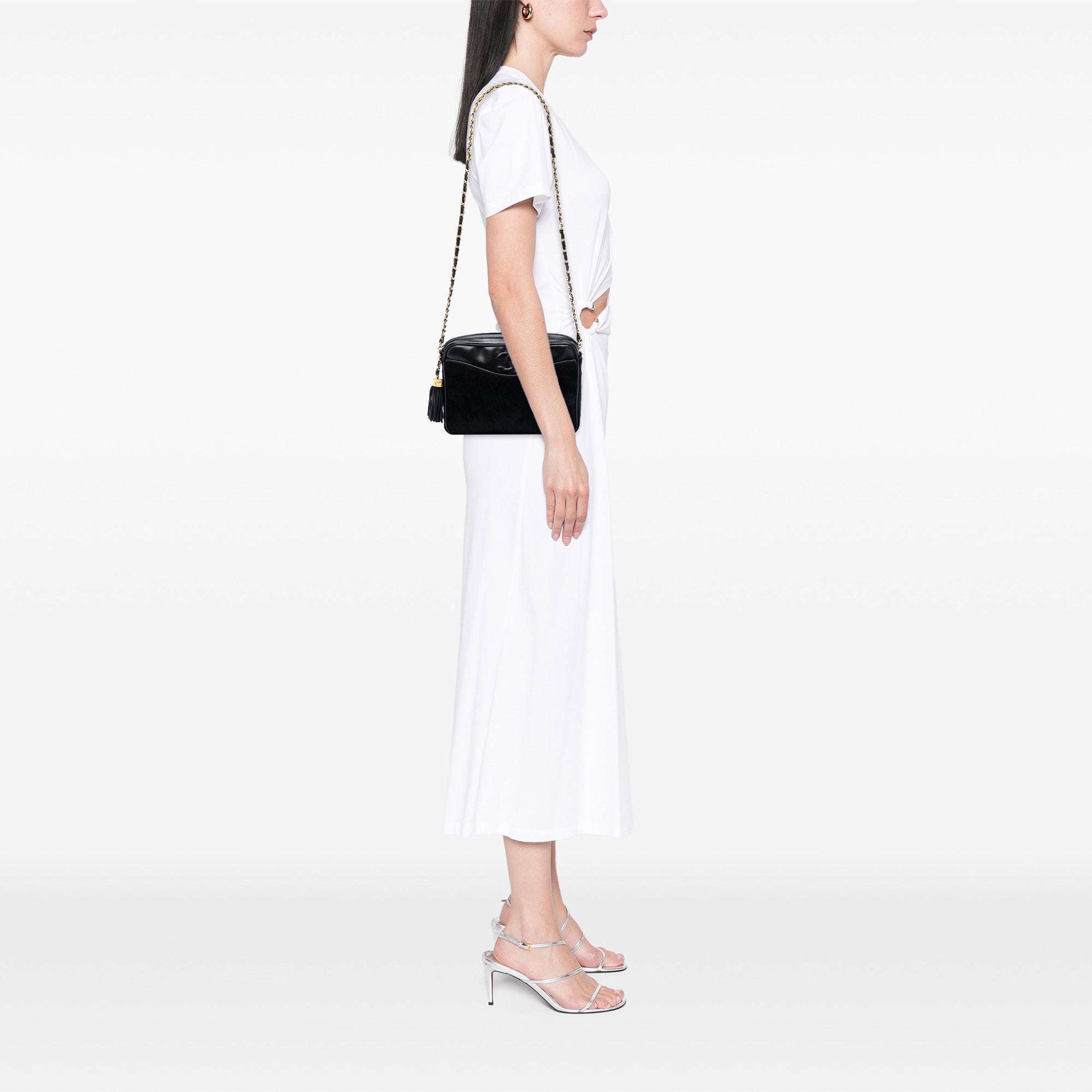 Chanel CC Ponyhair and Leather Tassel Camera Bag - image 5
