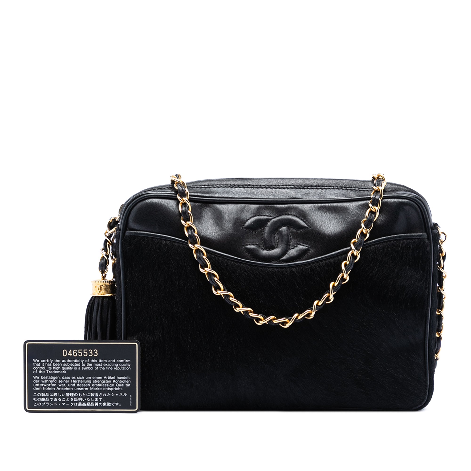 Chanel CC Ponyhair and Leather Tassel Camera Bag - image 6