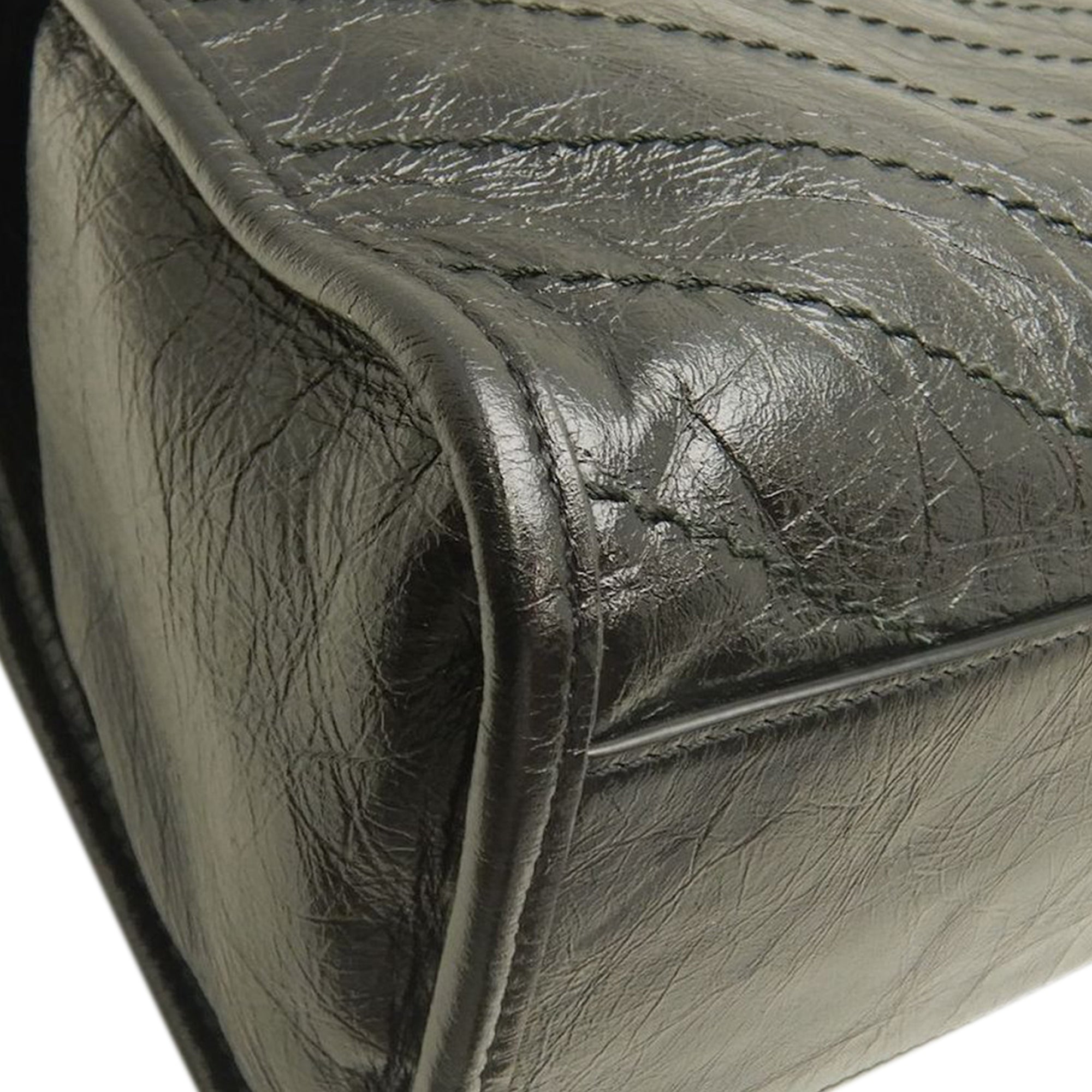 Saint Laurent Medium Crinkled Calfskin Monogram Niki Shopper Tote - image 12