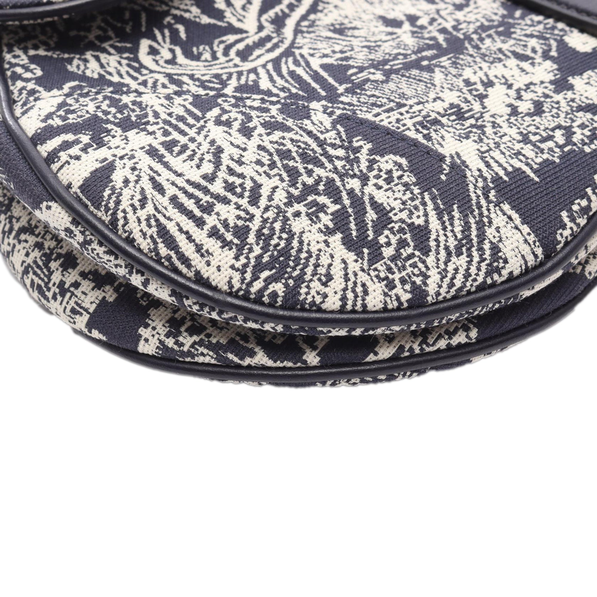 Dior Canvas Embroidered Reverse Toile De Jouy Saddle Bag - image 5