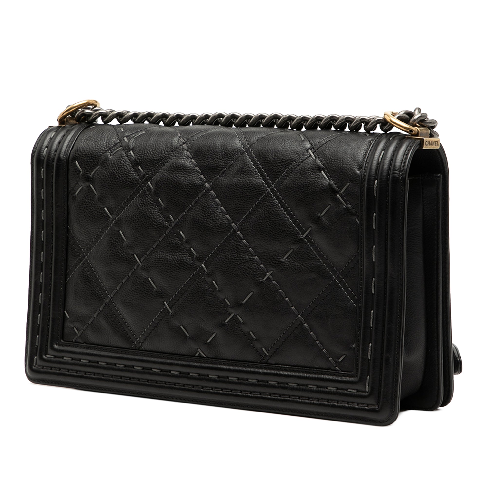 Chanel Medium Quilted Calfskin Wild Stitch Boy Flap - image 2