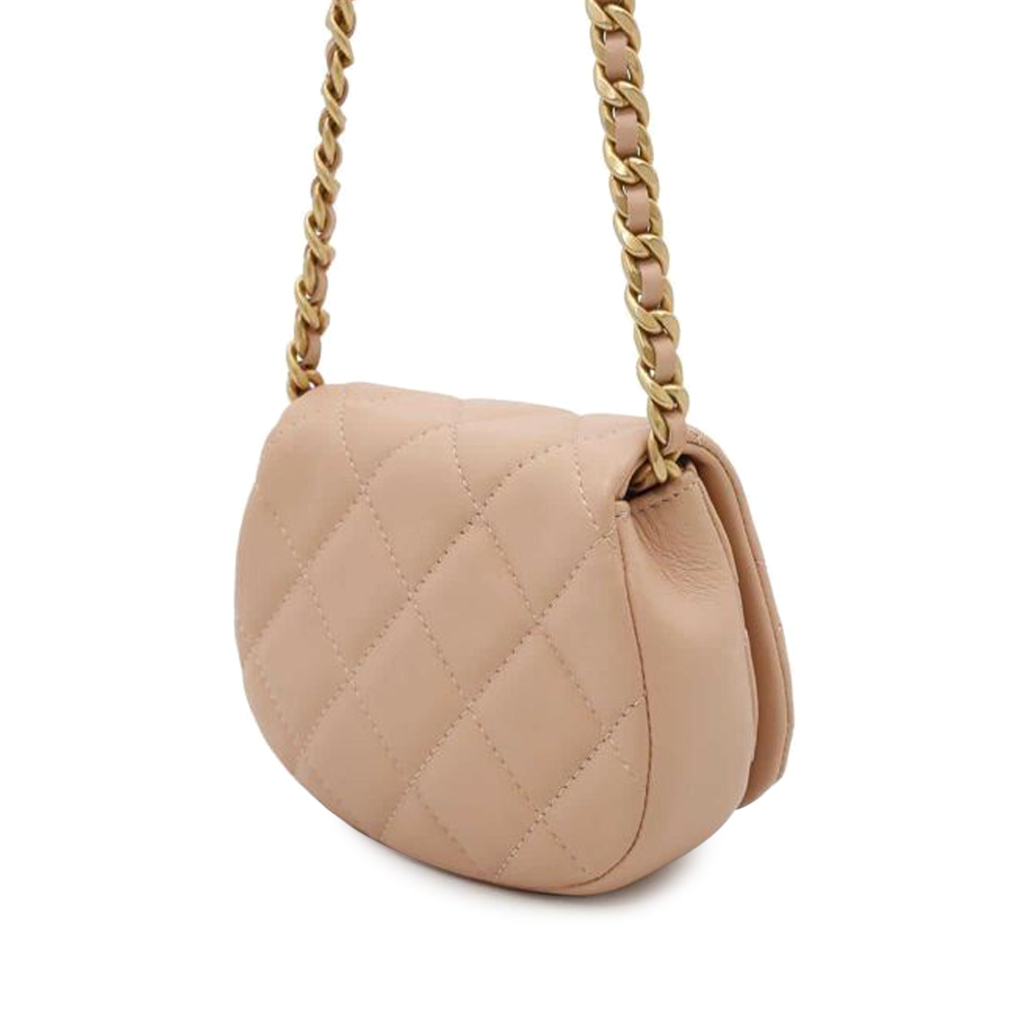 Chanel Mini Quilted Lambskin Coco Mail Clutch with Chain - image 2