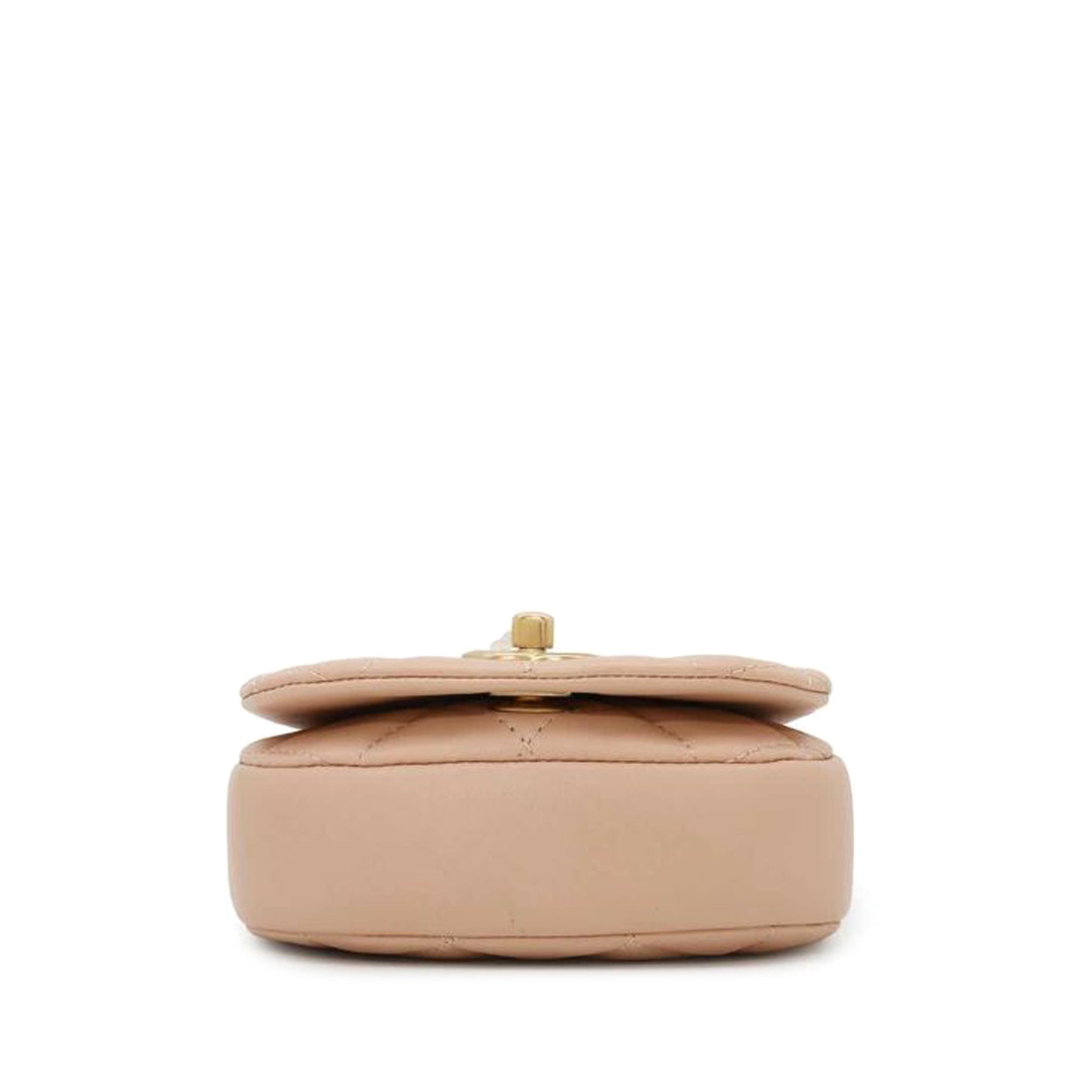 Chanel Mini Quilted Lambskin Coco Mail Clutch with Chain - image 3