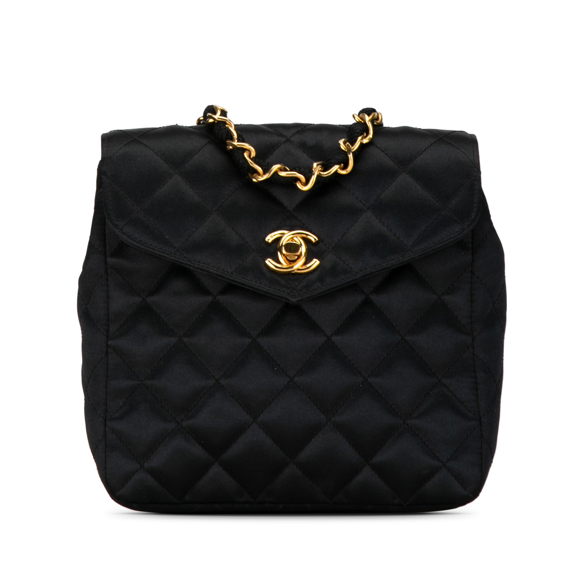 Chanel CC Quilted Satin Crossbody - image 1
