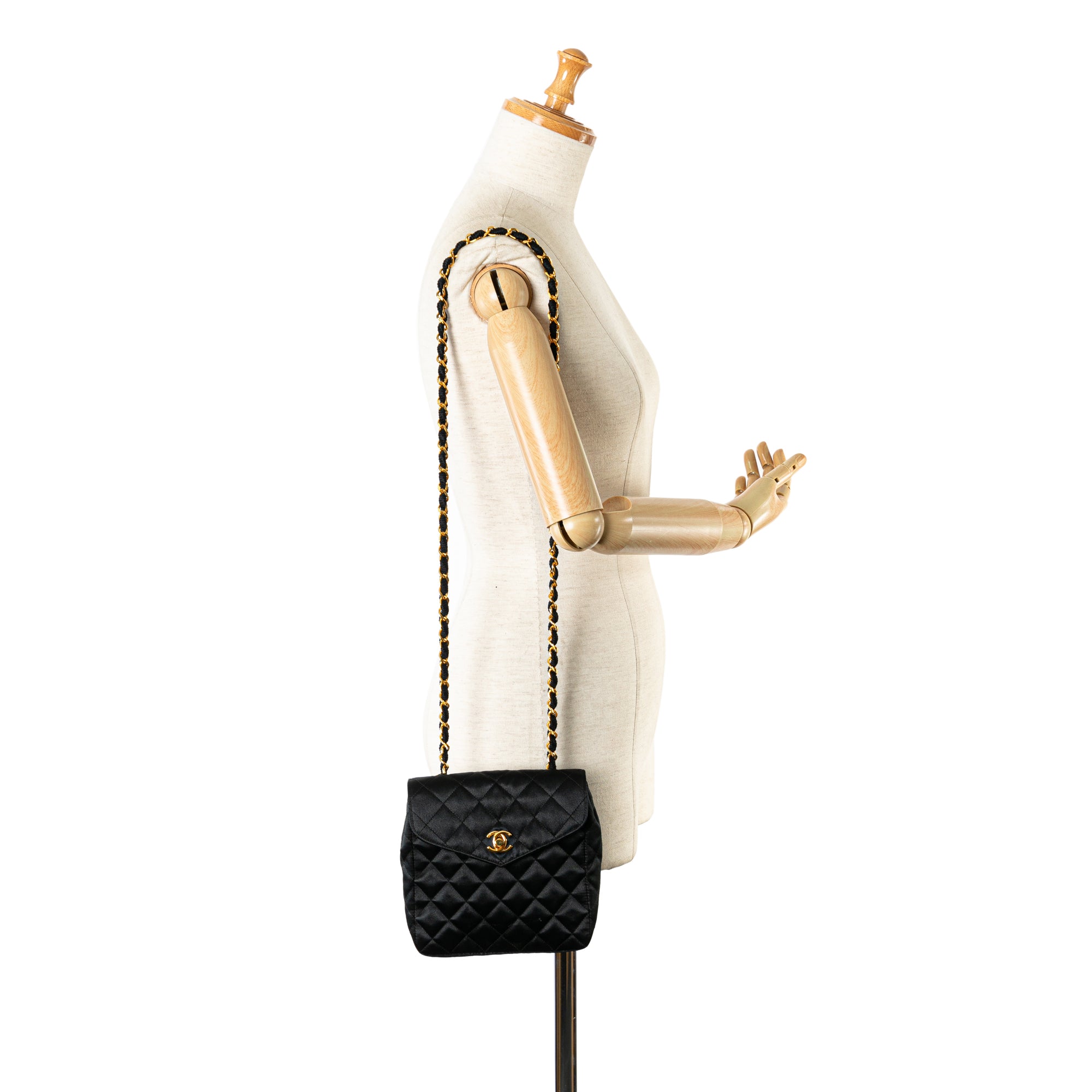 Chanel CC Quilted Satin Crossbody - image 11