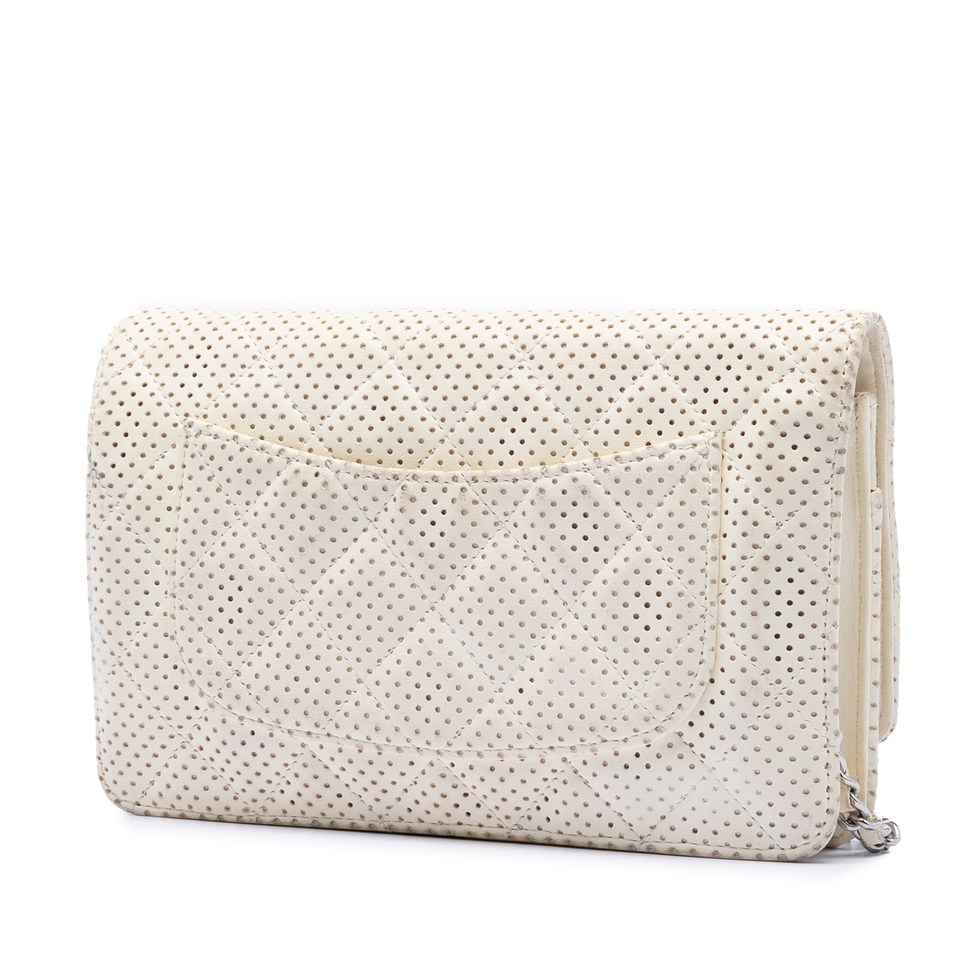 Chanel CC Quilted Perforated Lambskin Wallet On Chain - image 2