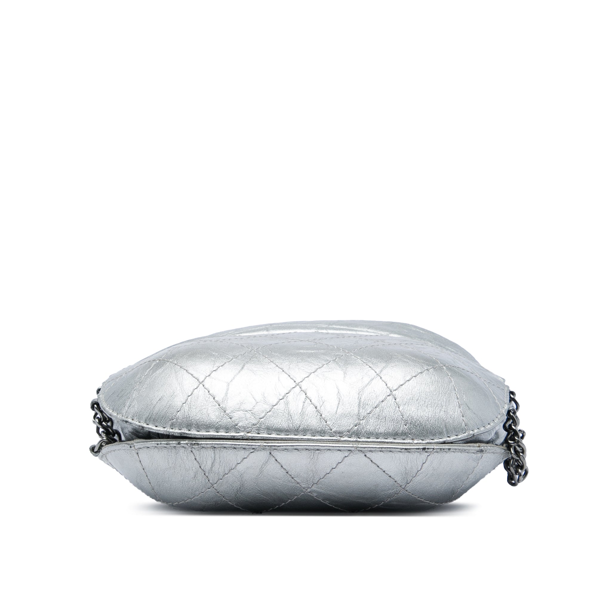 Chanel Small Quilted Metallic Aged Calfskin Gabrielle Bucket Bag - image 3