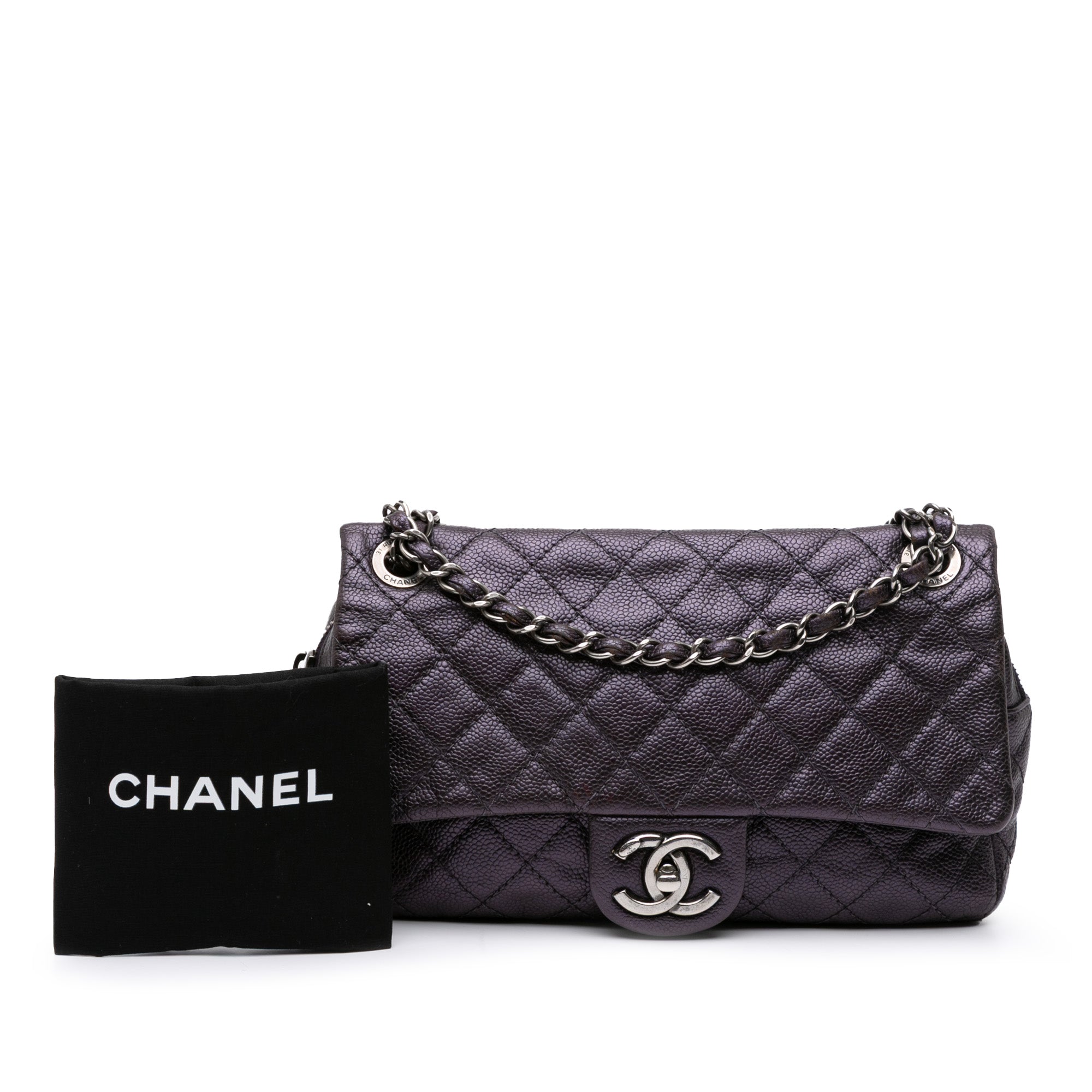 Chanel Jumbo Quilted Caviar Easy Flap - image 11