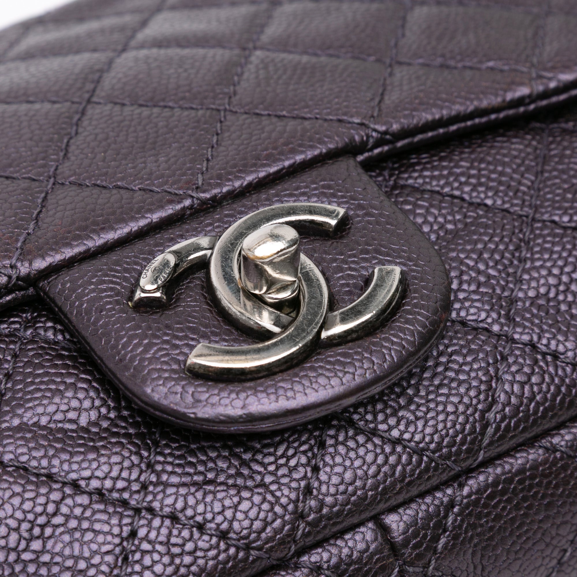 Chanel Jumbo Quilted Caviar Easy Flap - image 8