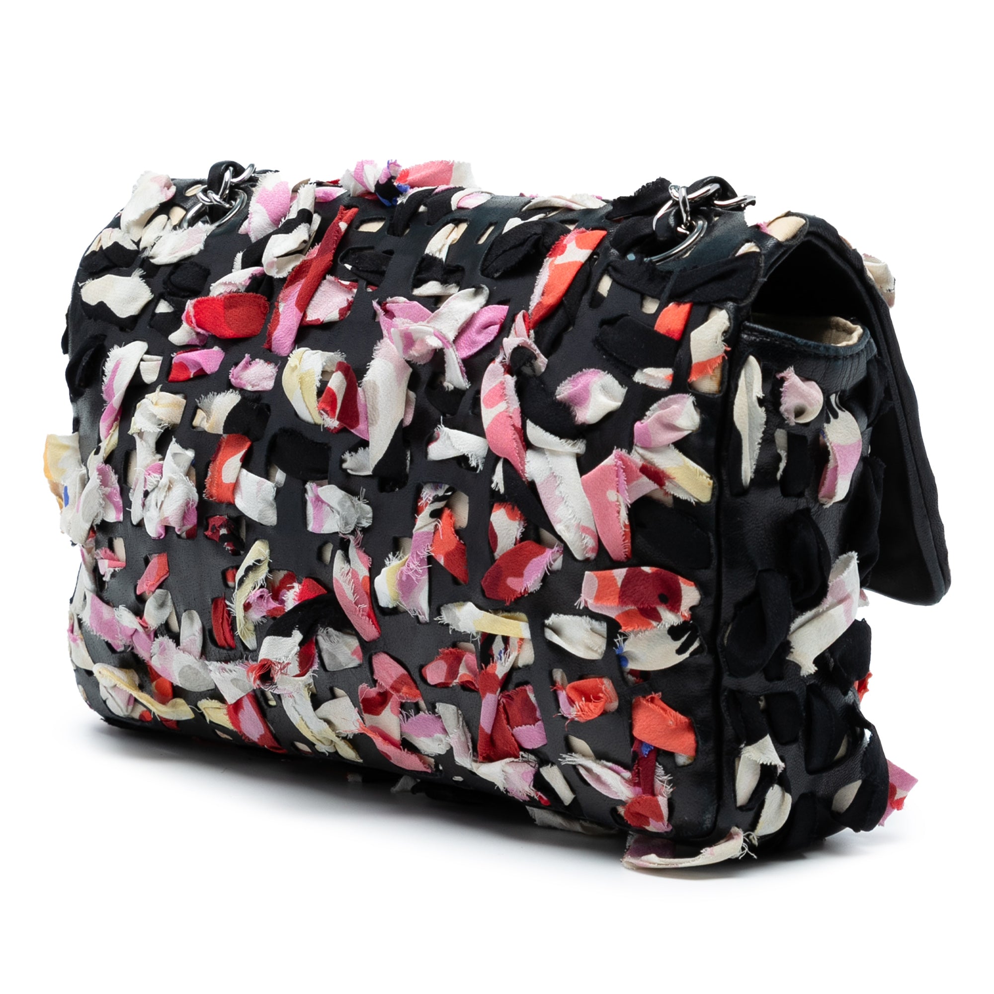 Chanel Medium Classic Lambskin and Silk Ribbon Single Flap - image 2