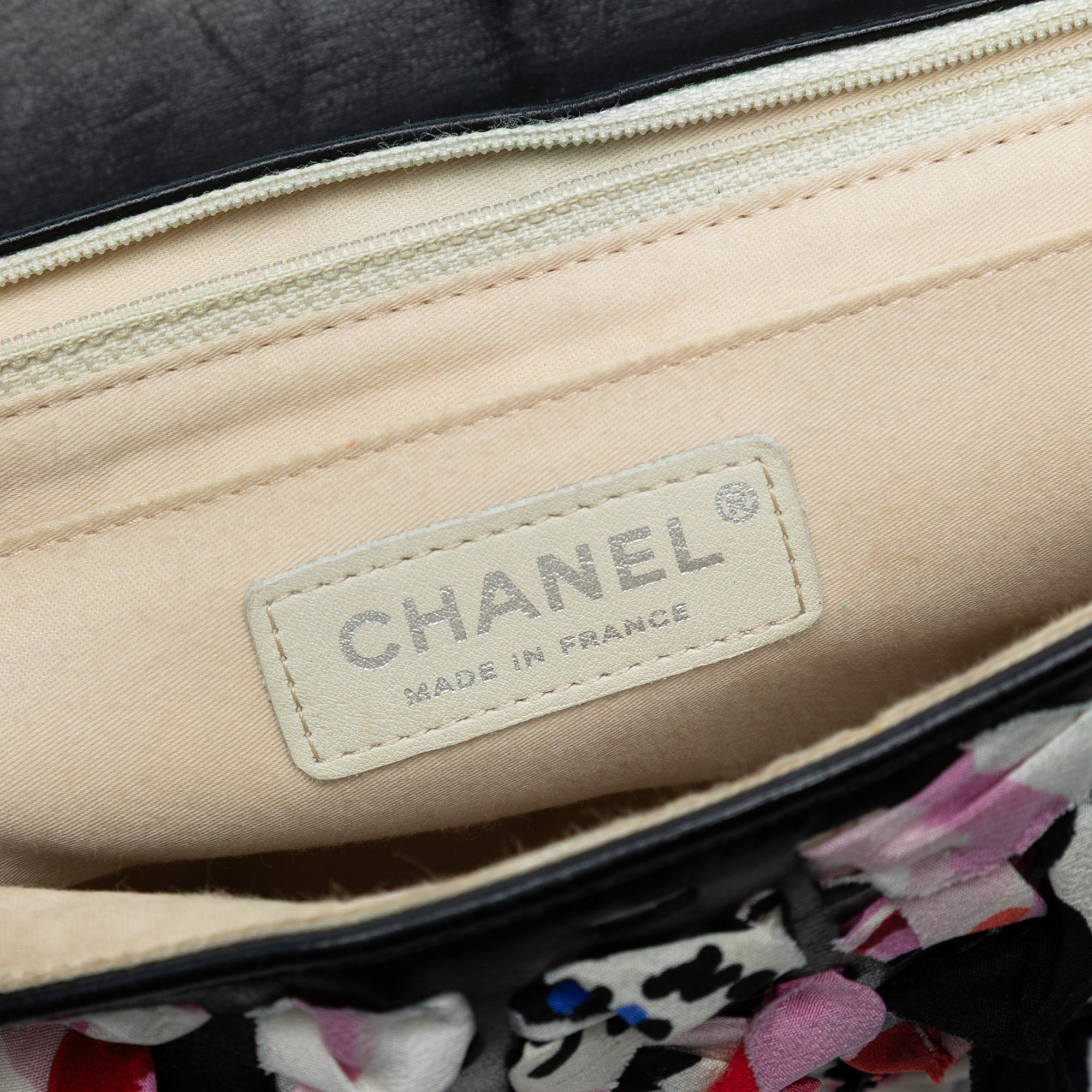 Chanel Medium Classic Lambskin and Silk Ribbon Single Flap - image 5
