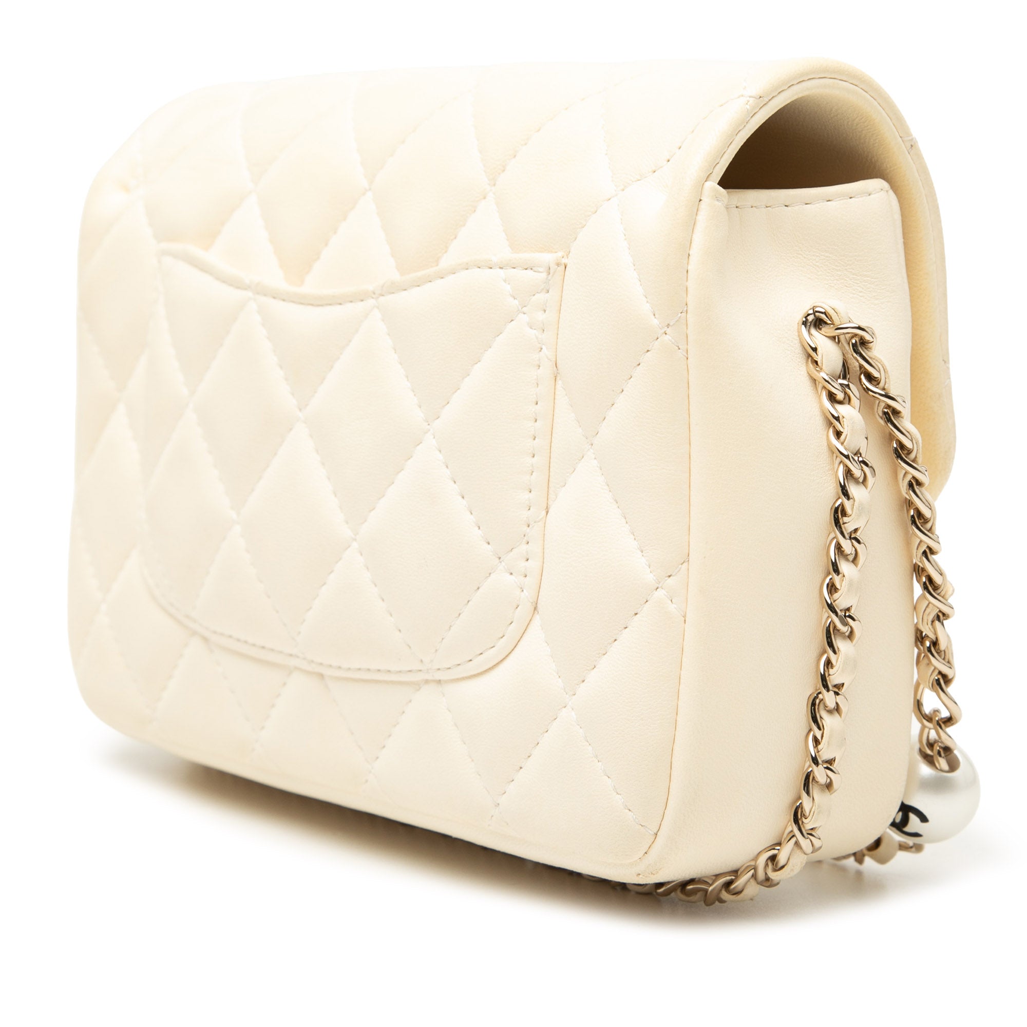 Chanel Mini Quilted Lambskin My Precious Pearls Chain Flap - image 2