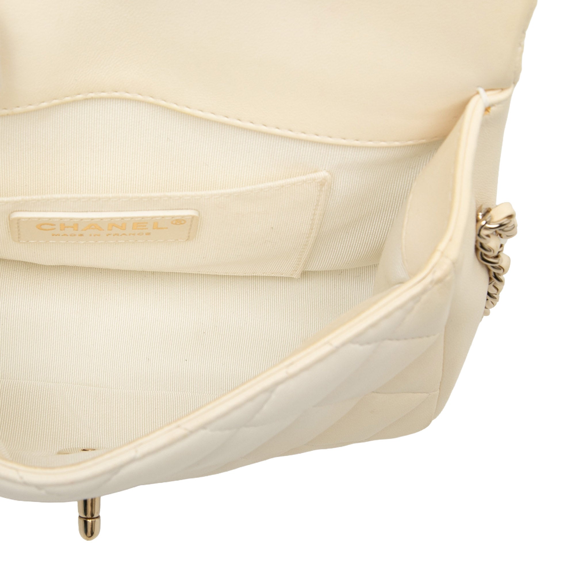 Chanel Mini Quilted Lambskin My Precious Pearls Chain Flap - image 4
