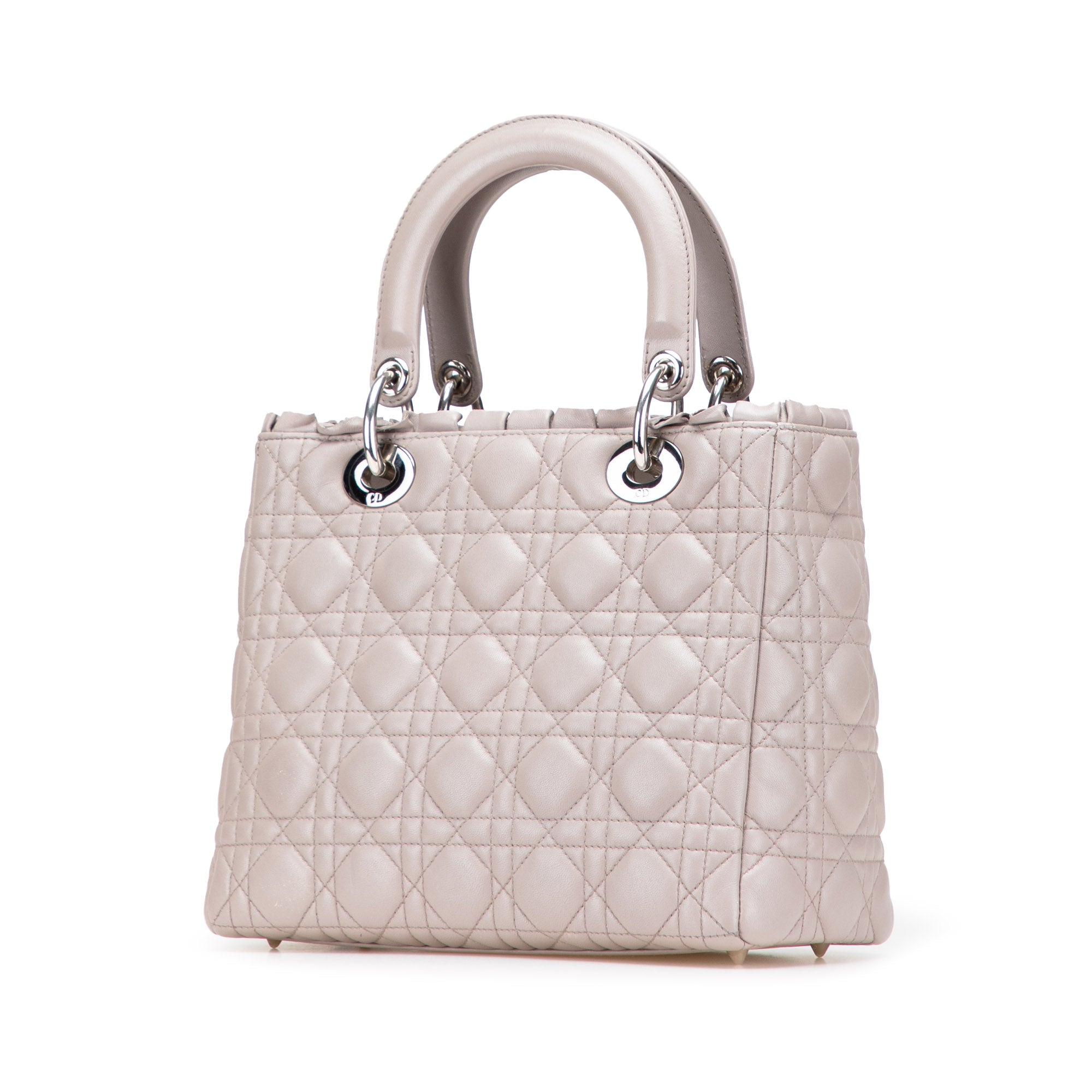 Dior Medium Lambskin Cannage Ruffle Trim Lady Dior - image 2