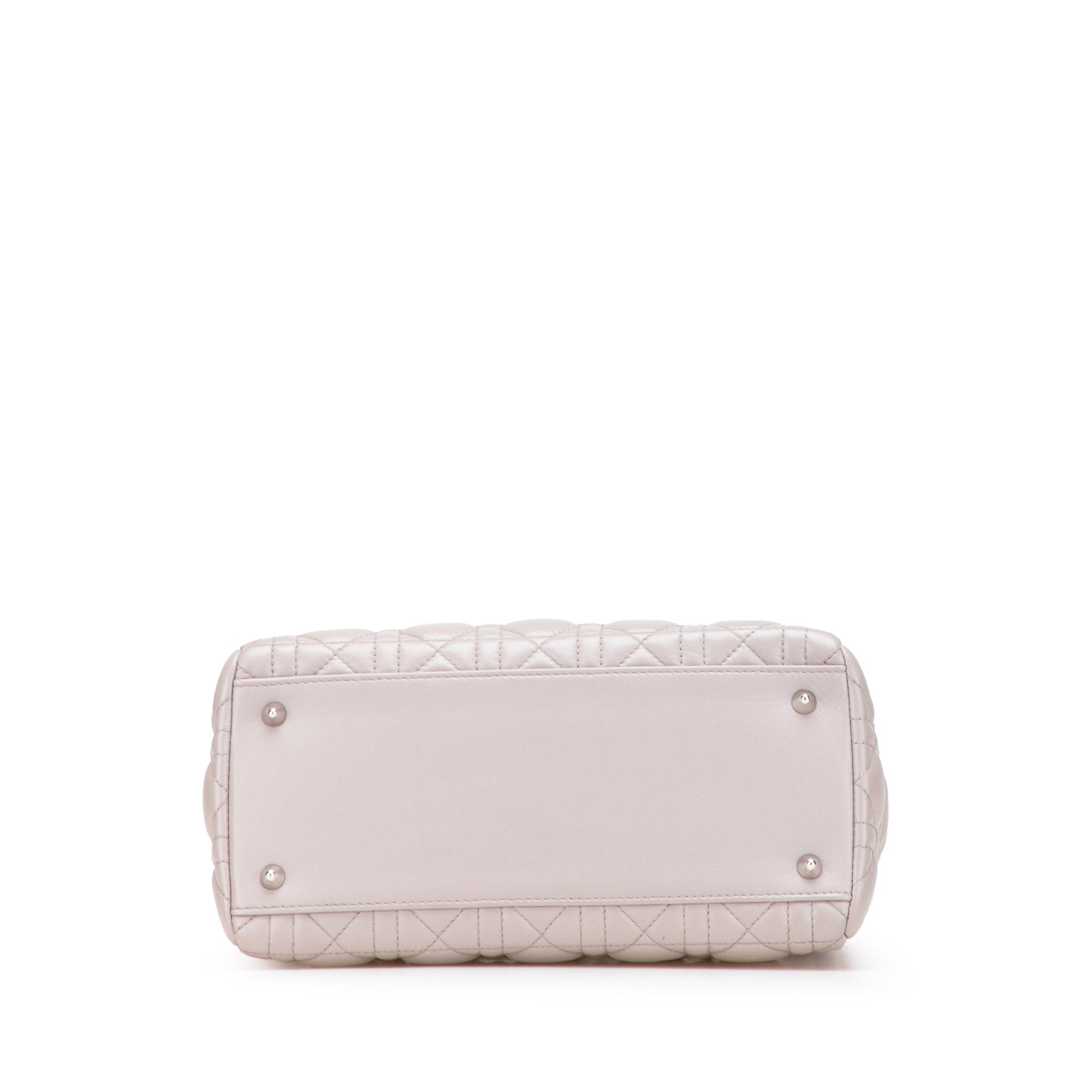 Dior Medium Lambskin Cannage Ruffle Trim Lady Dior - image 3