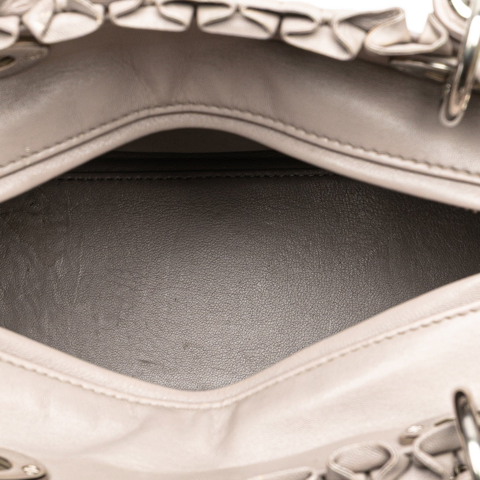 Dior Medium Lambskin Cannage Ruffle Trim Lady Dior - image 4