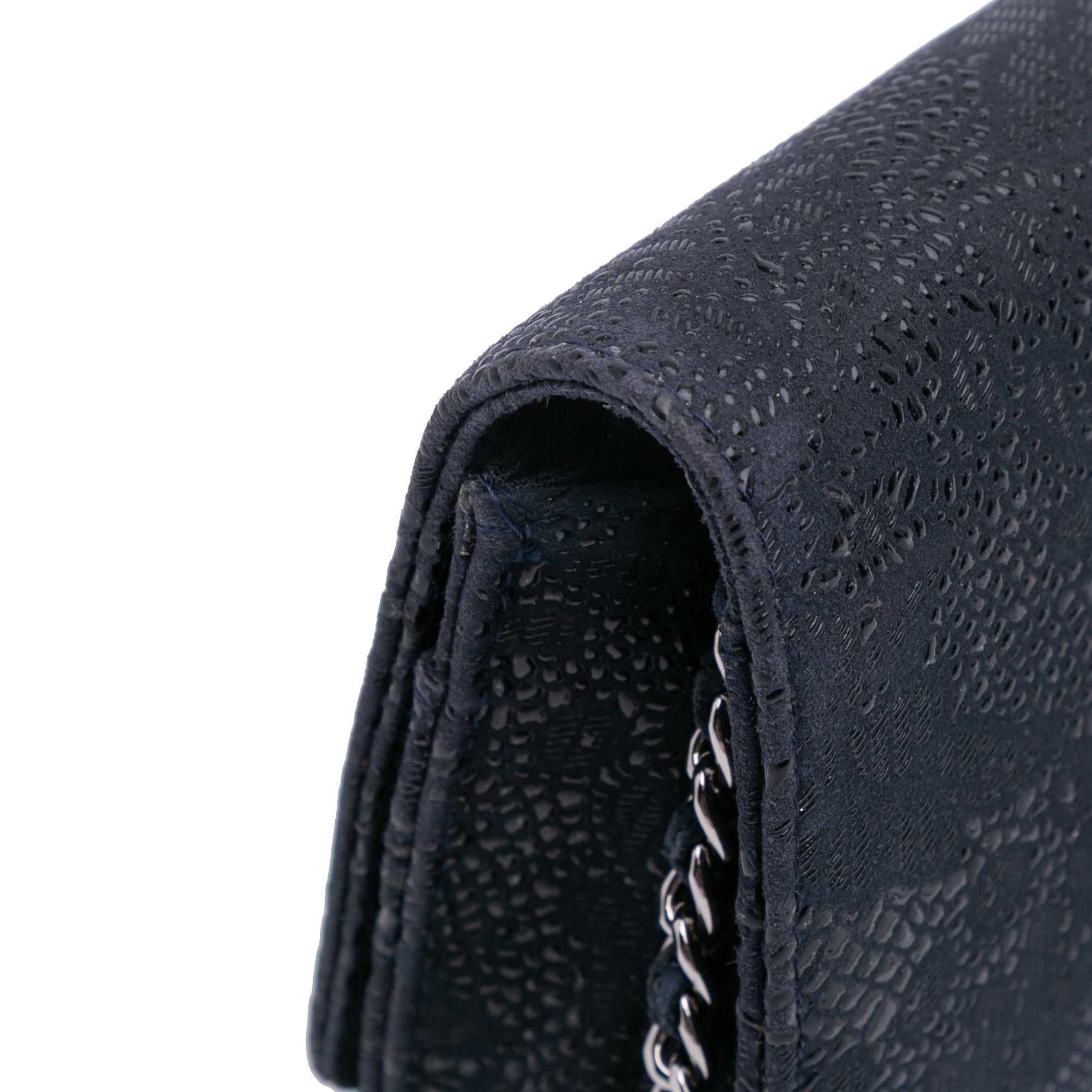 Chanel CC Lace Overlay Goatskin Wallet On Chain - image 8