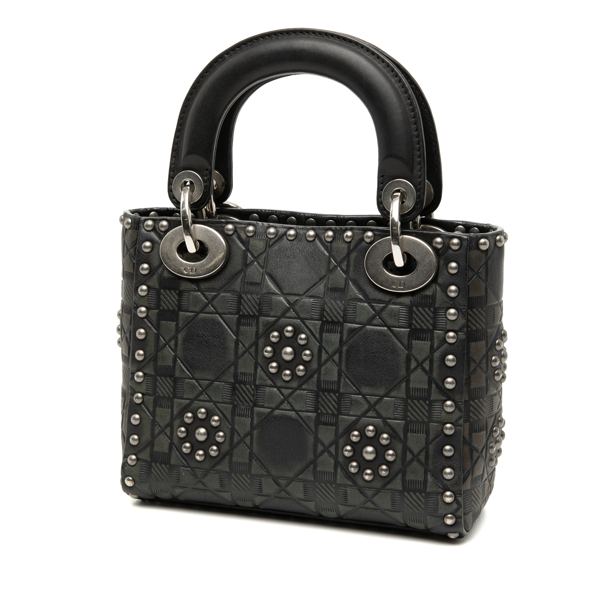Dior Mini Calfskin Cannage Studded Flower Lady Dior - image 2