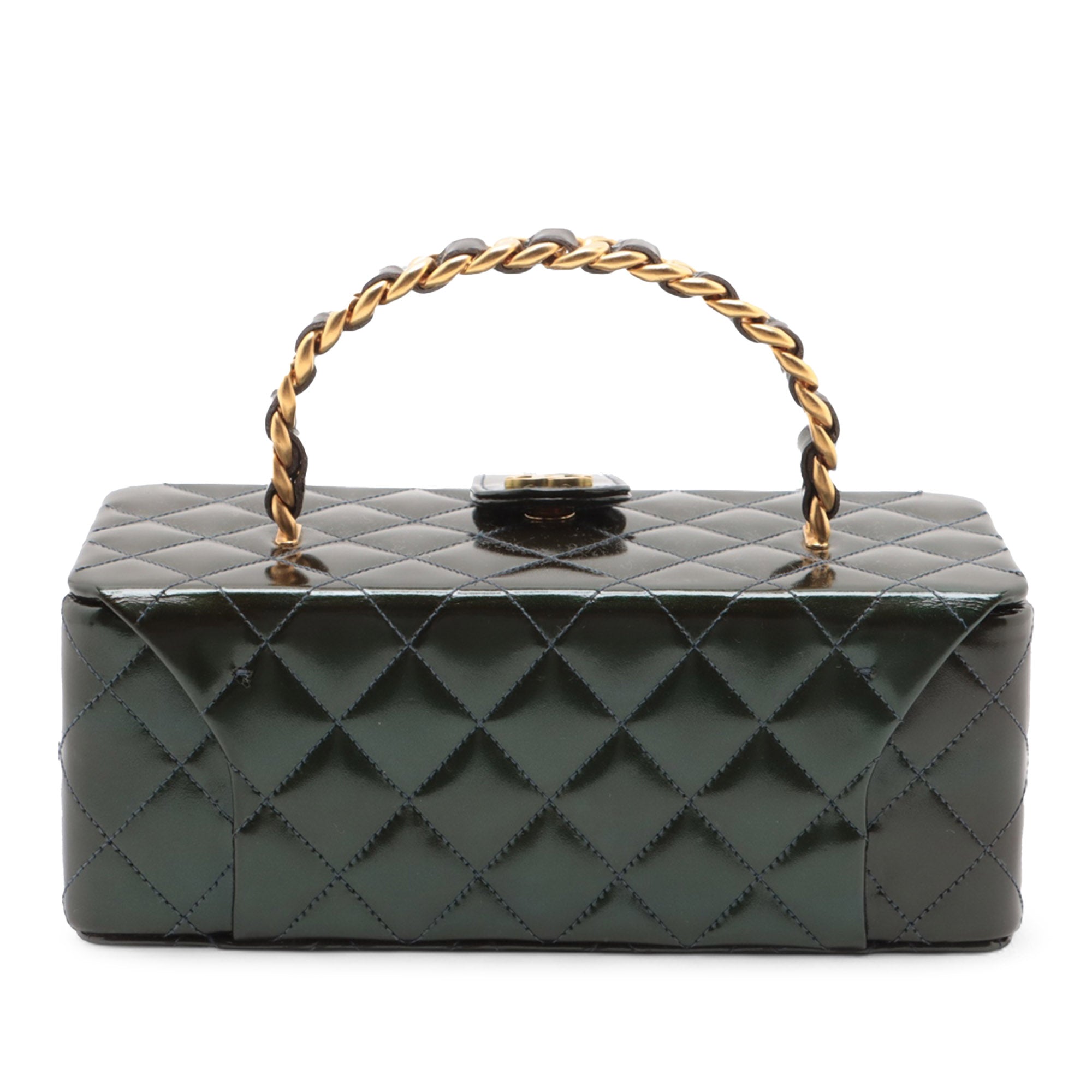 Chanel Quilted Patent Vanity Box - image 2