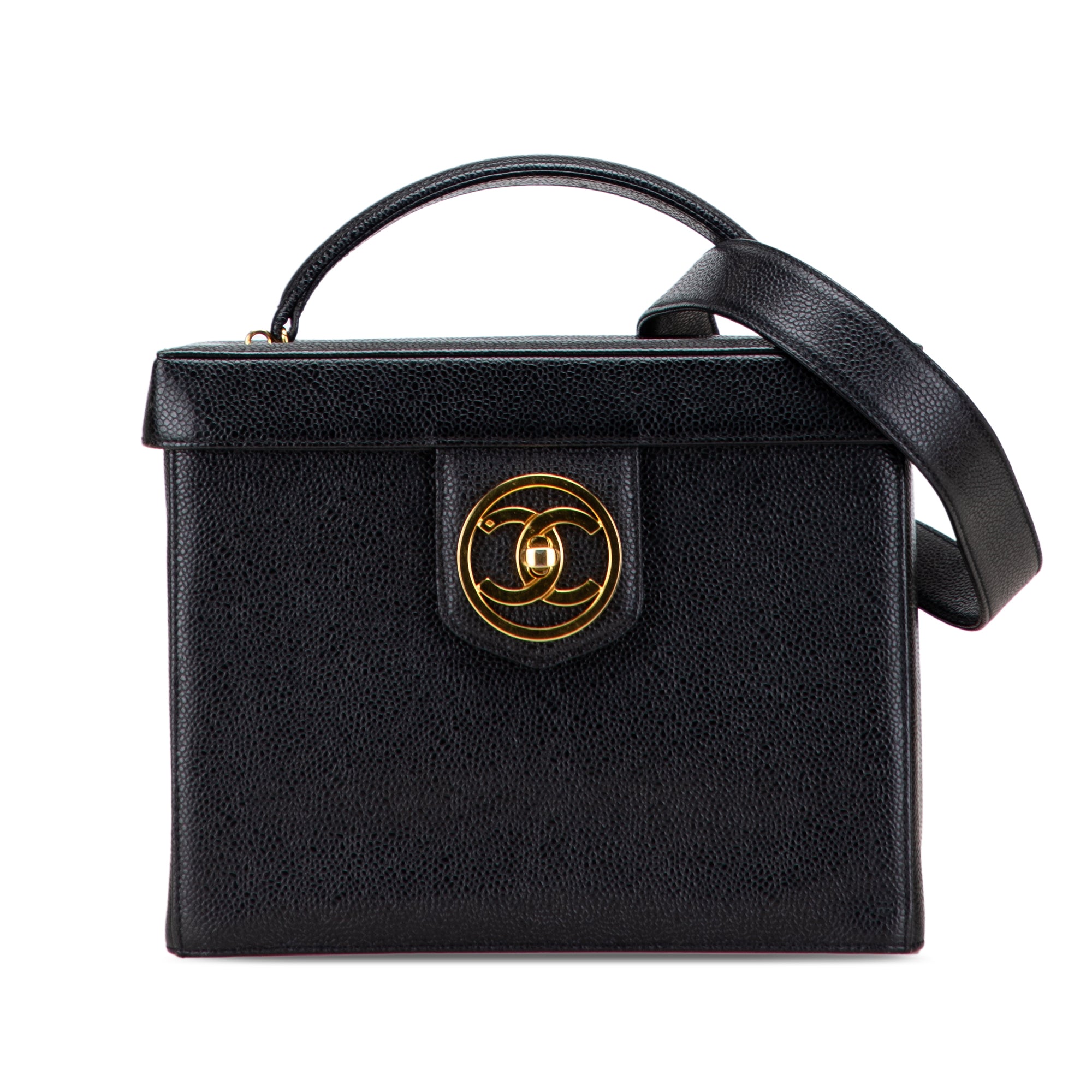 Chanel CC Caviar Vanity Box Case - image 1