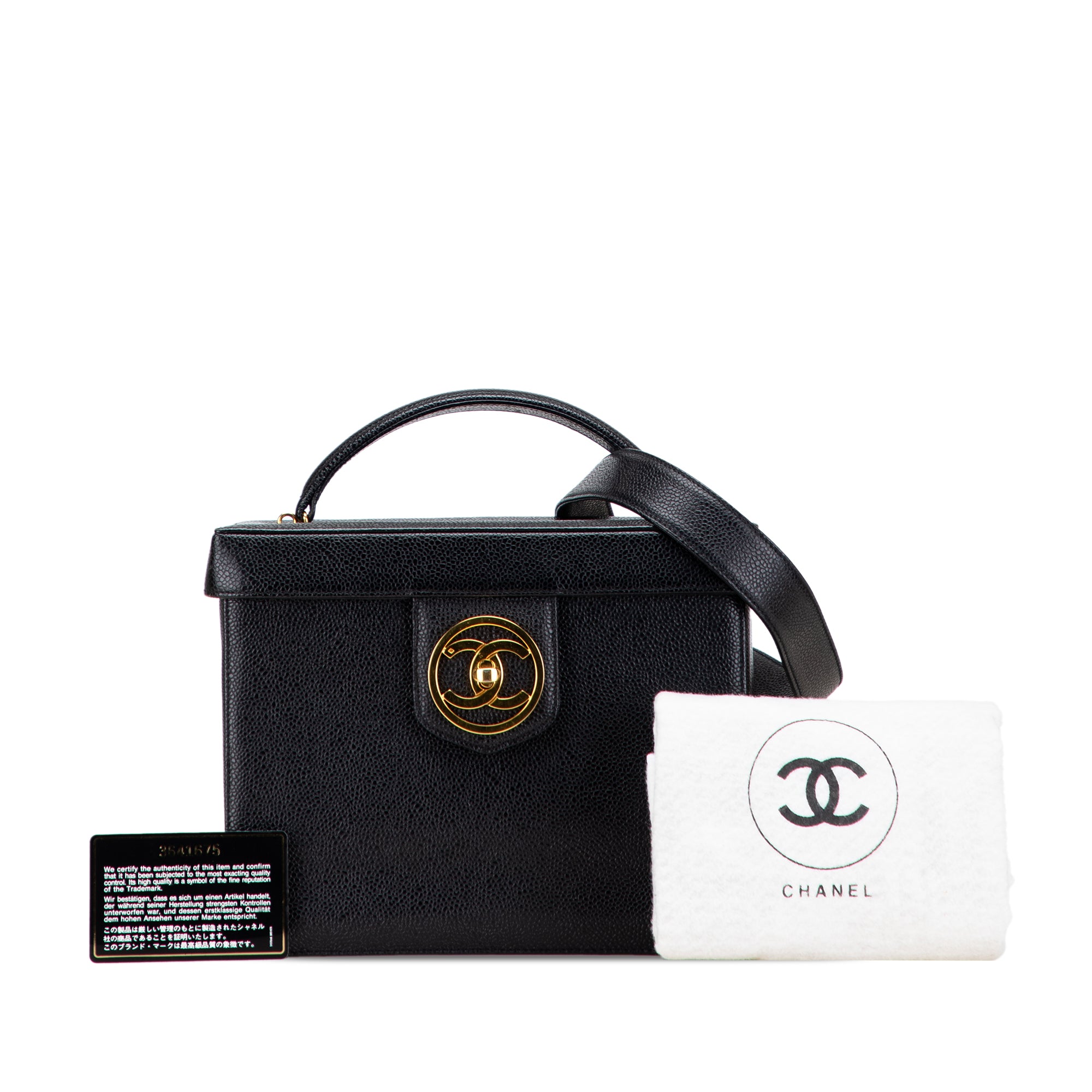 Chanel CC Caviar Vanity Box Case - image 11