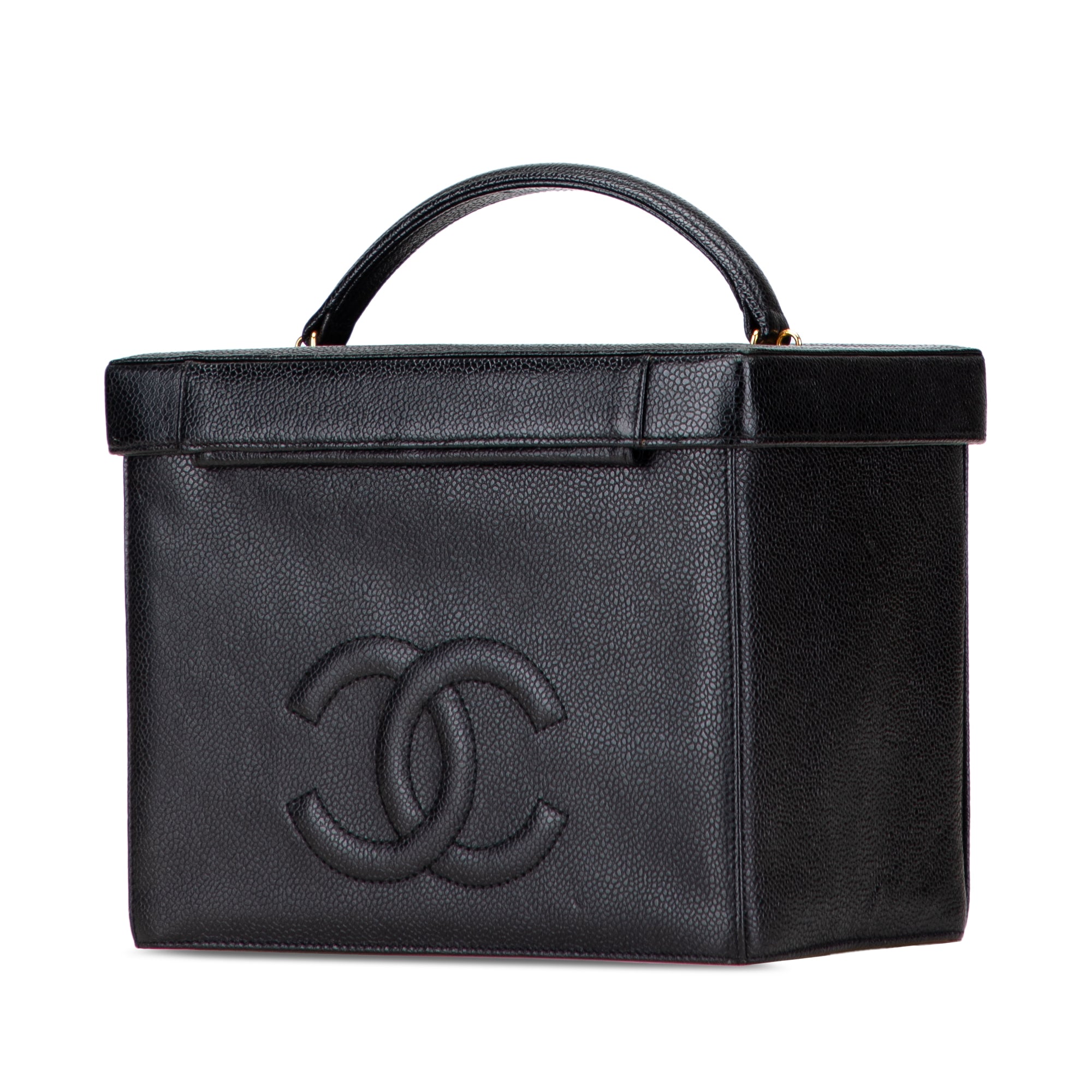 Chanel CC Caviar Vanity Box Case - image 2