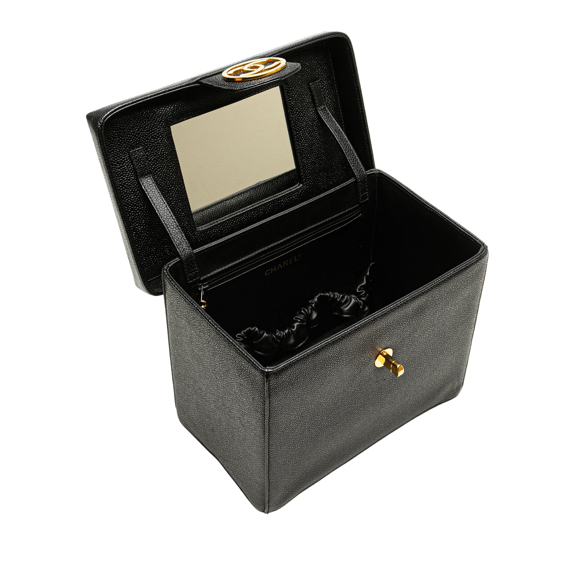 Chanel CC Caviar Vanity Box Case - image 9