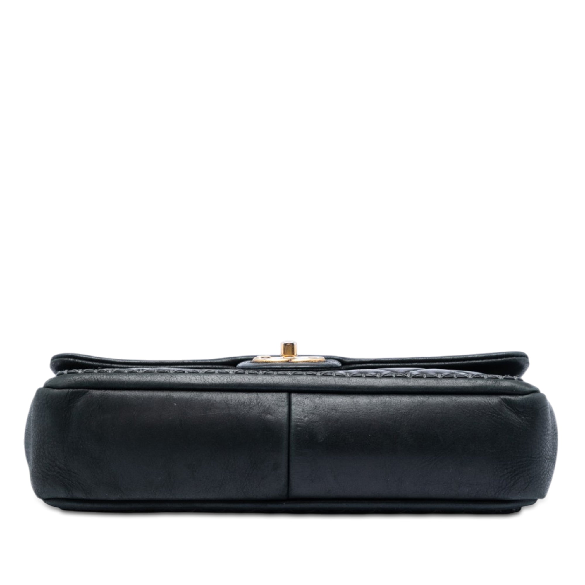 Chanel CC Quilted Iridescent Calfskin Whipstitch Single Flap - image 3