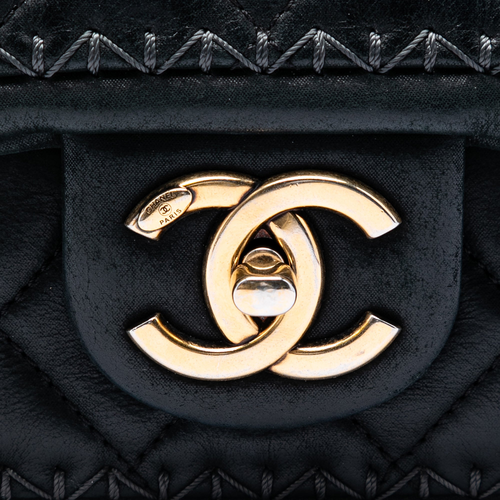 Chanel CC Quilted Iridescent Calfskin Whipstitch Single Flap - image 5