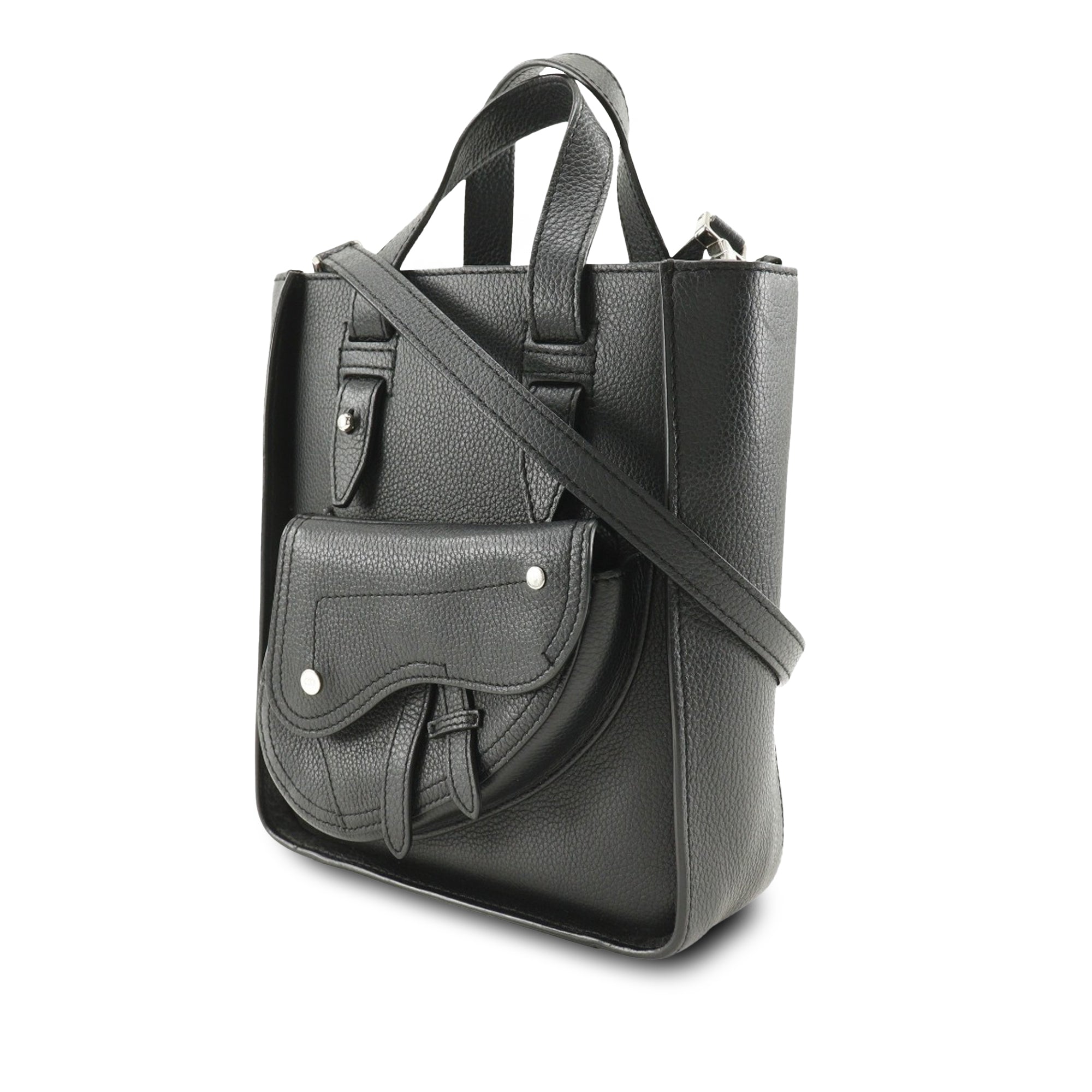 Dior Mini Grained Calfskin Saddle Tote - image 5