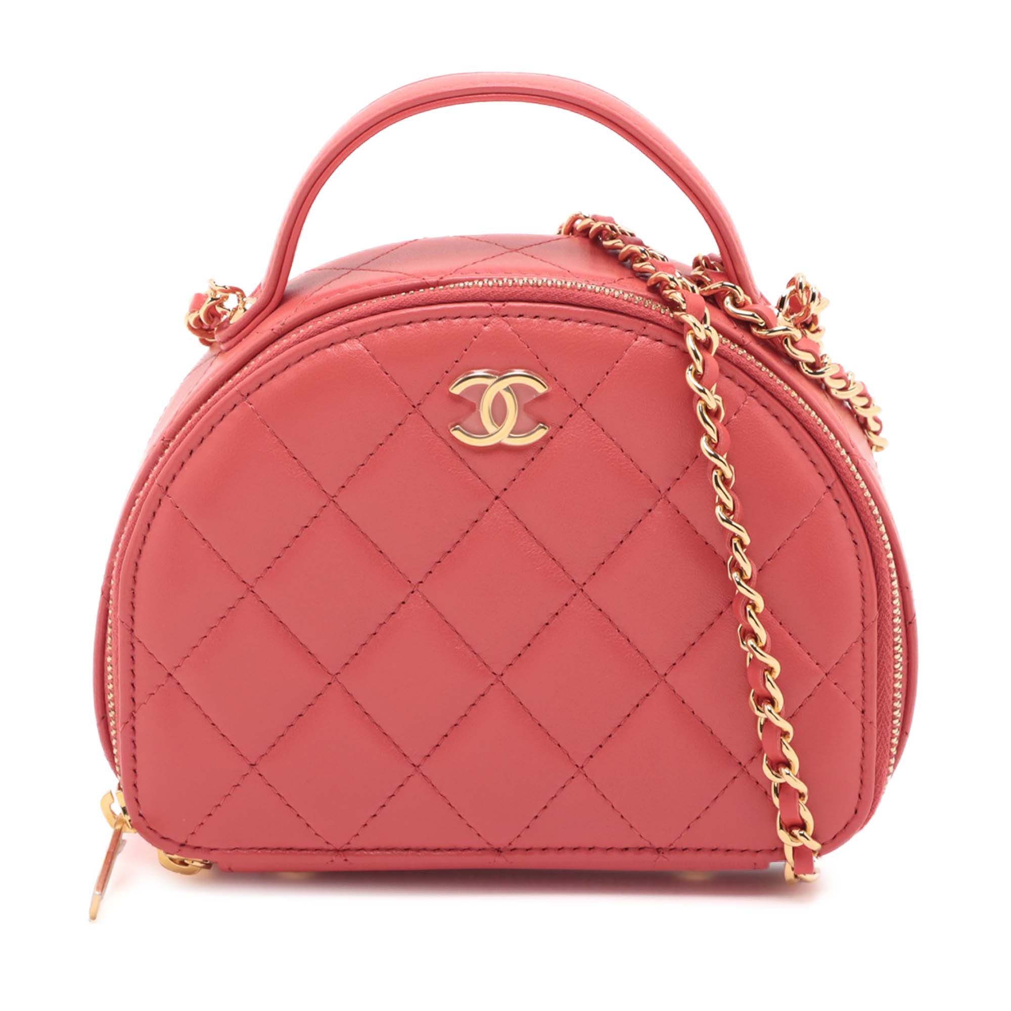 Chanel Quilted Lambskin Chic Riviera Top Handle Vanity Case - image 1
