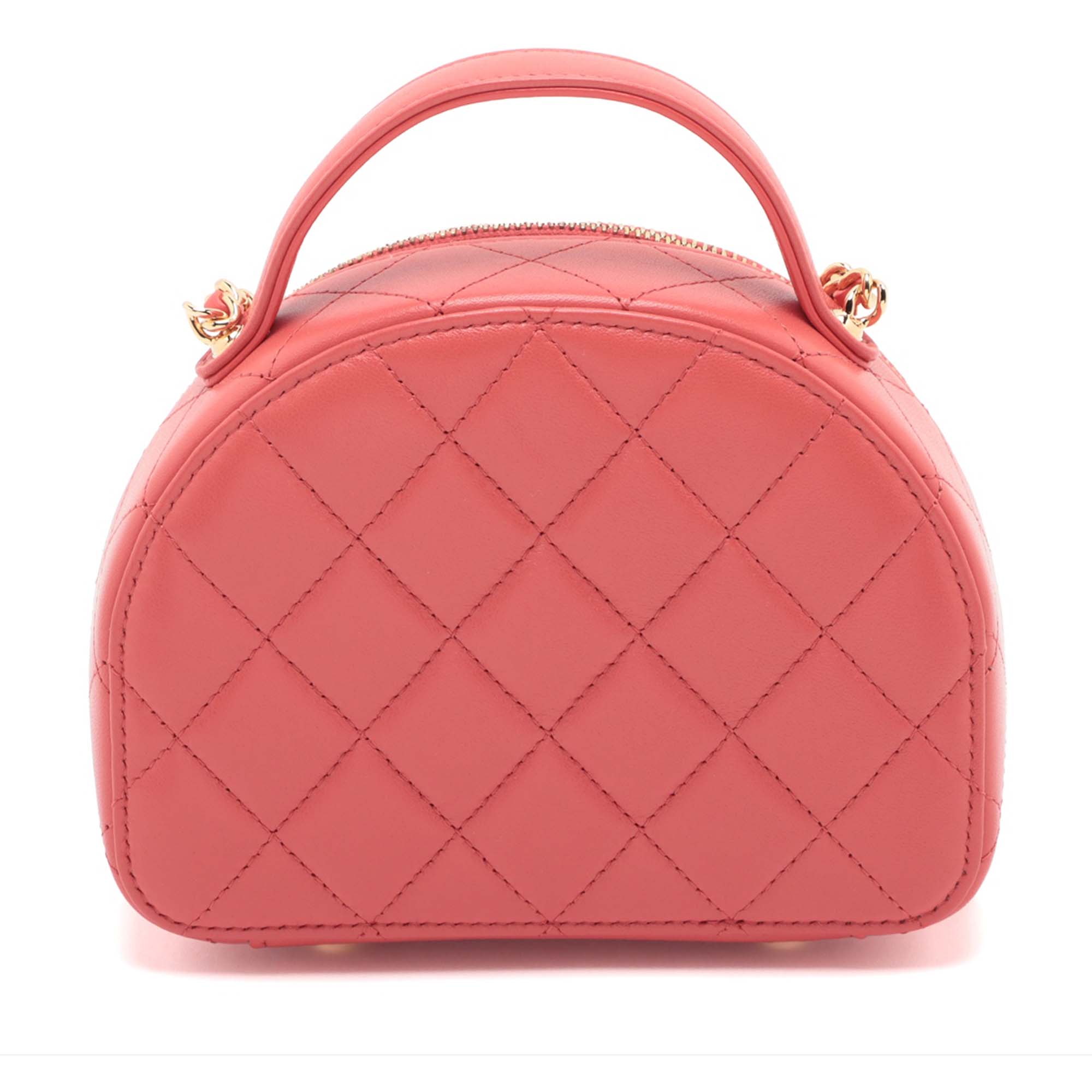 Chanel Quilted Lambskin Chic Riviera Top Handle Vanity Case - image 2