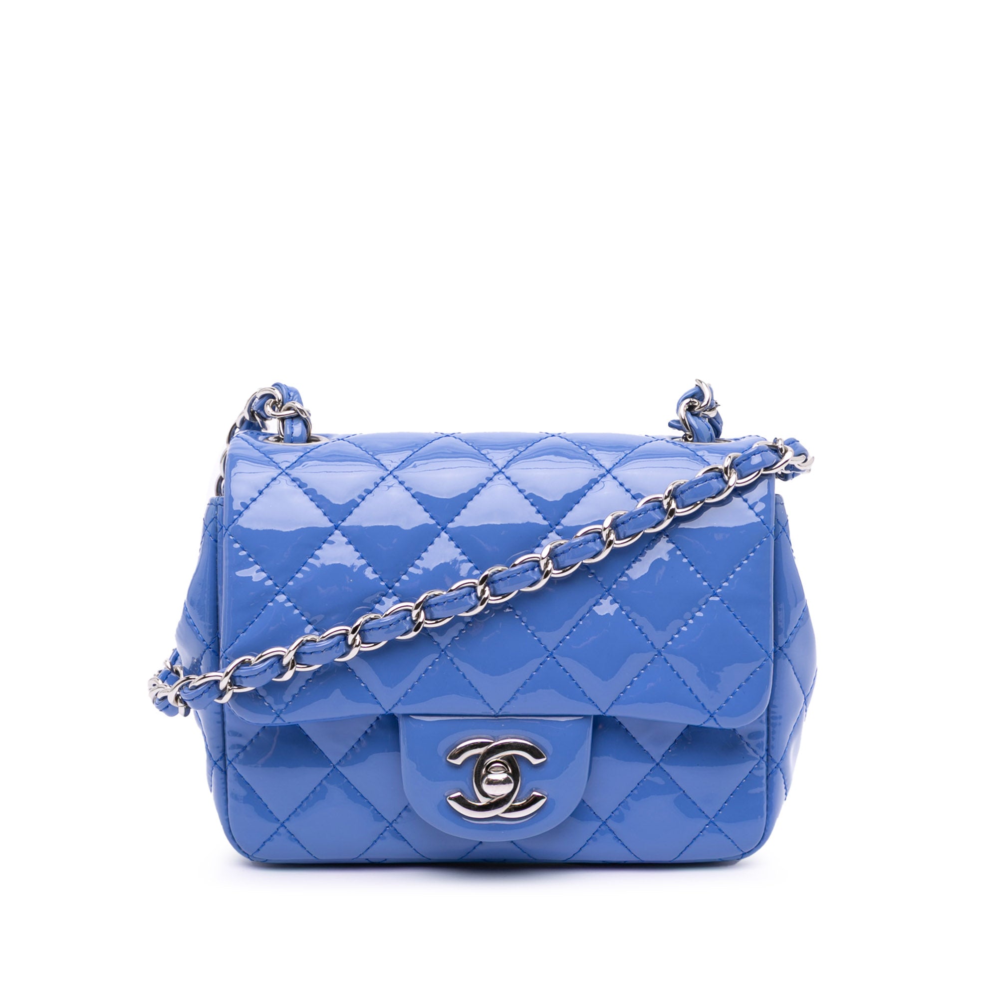 Chanel Mini Square Classic Patent Single Flap - image 1