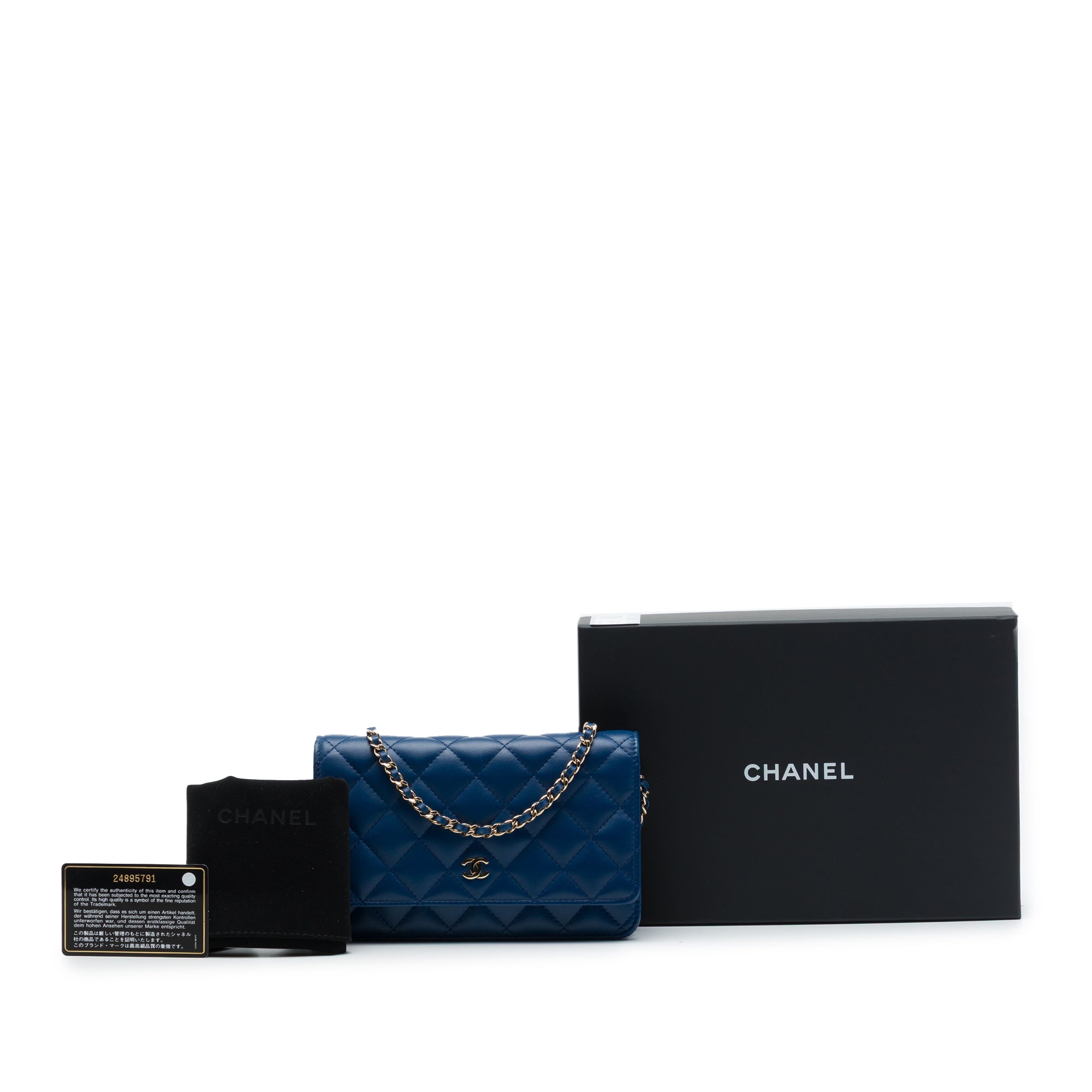 Chanel CC Quilted Lambskin Wallet On Chain - image 7