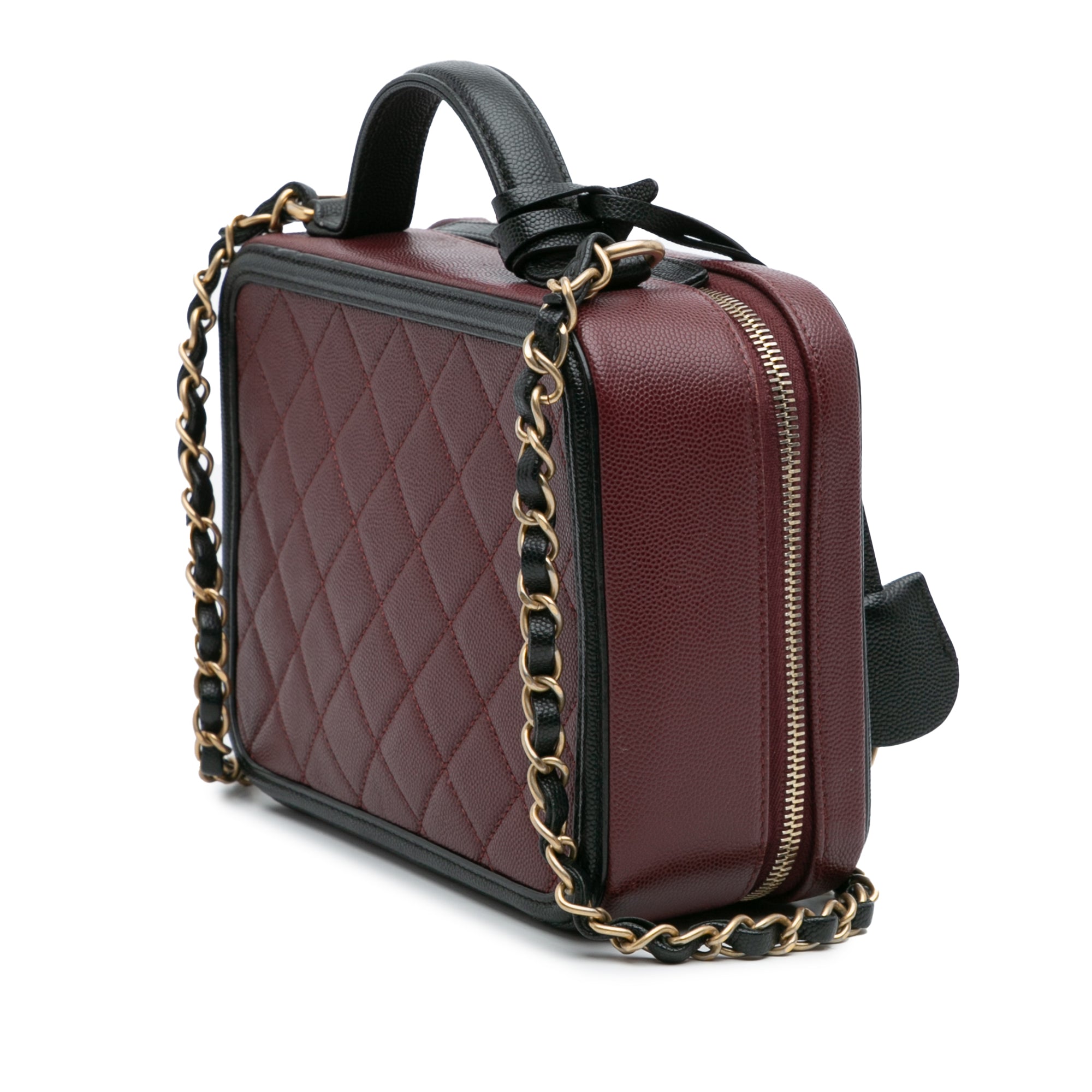 Chanel Medium Bicolor Caviar CC Filigree Vanity Case - image 2