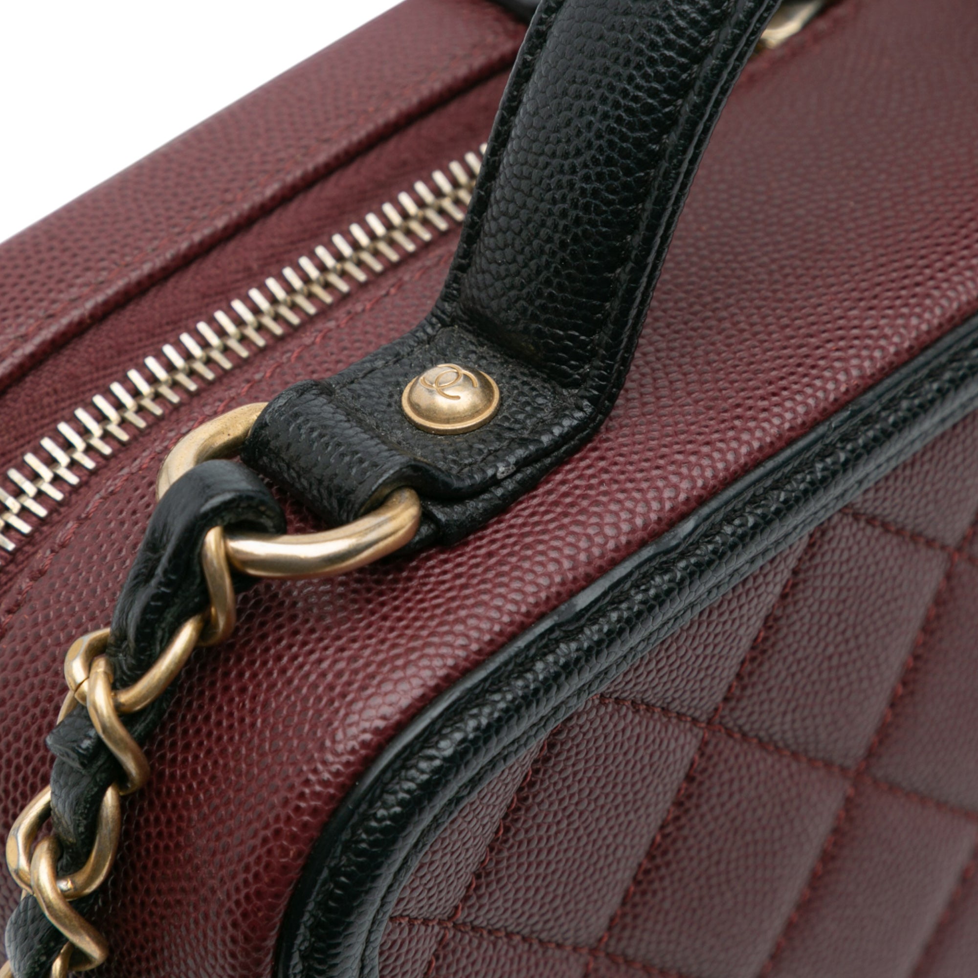 Chanel Medium Bicolor Caviar CC Filigree Vanity Case - image 8