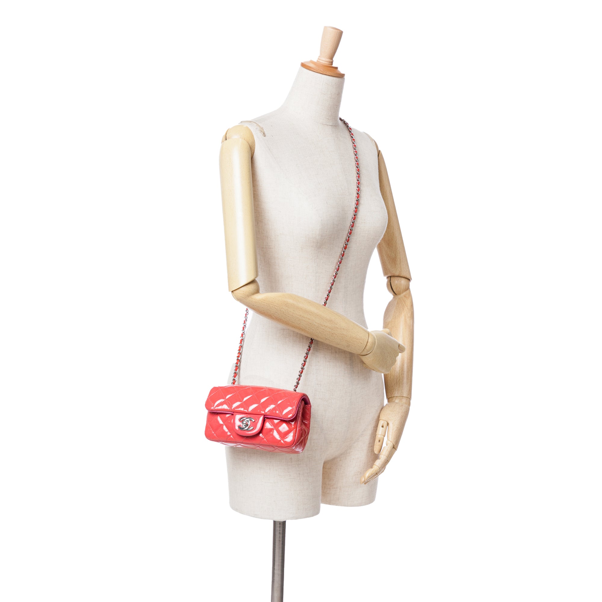 Chanel Extra Mini Rectangular Classic Patent Single Flap - image 9