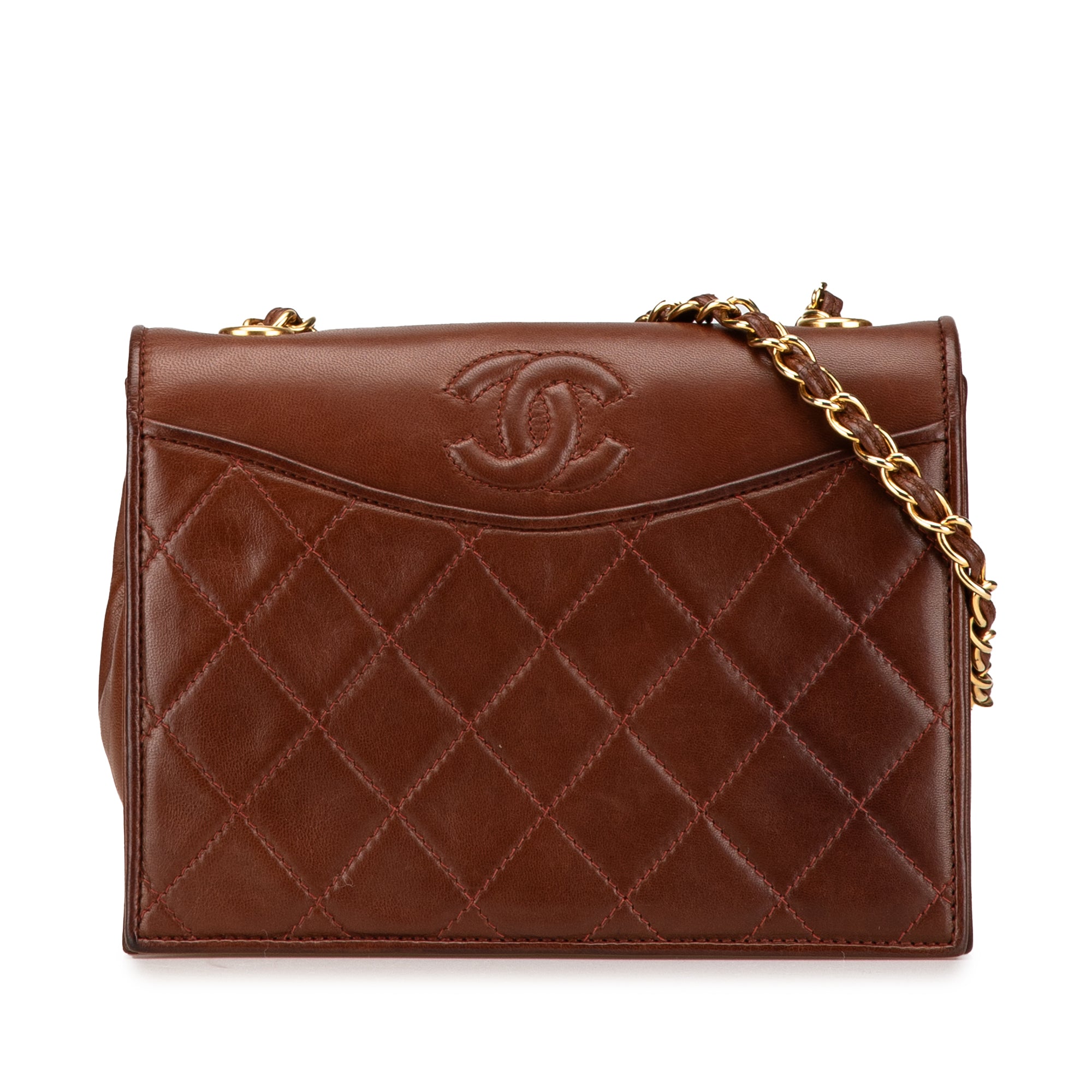 Chanel CC Quilted Lambskin Full Flap Crossbody - image 1