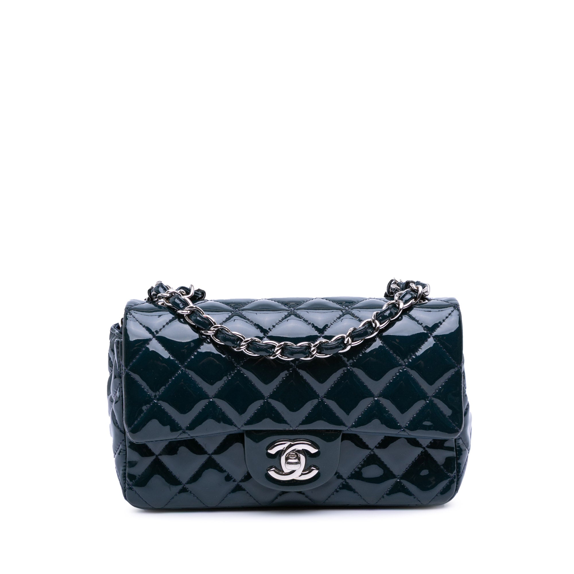 Chanel Mini Rectangular Classic Patent Single Flap - image 1