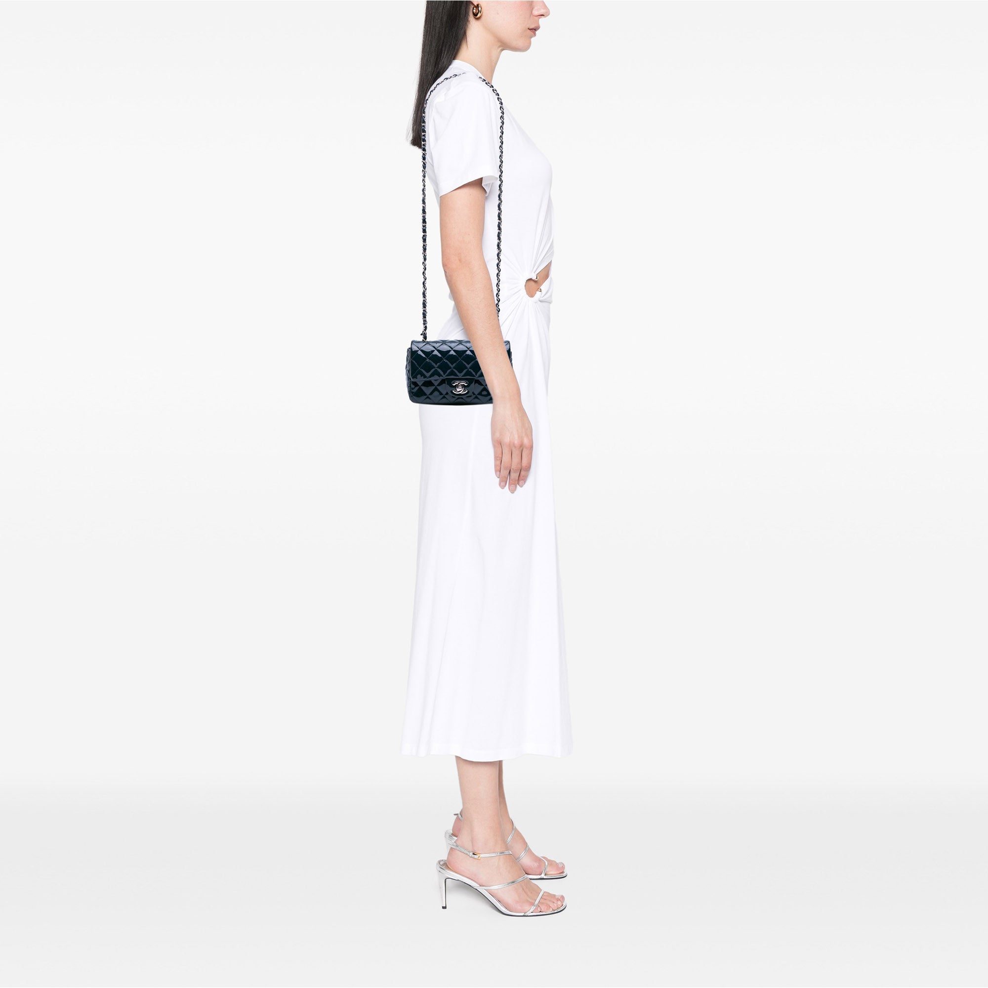 Chanel Mini Rectangular Classic Patent Single Flap - image 9
