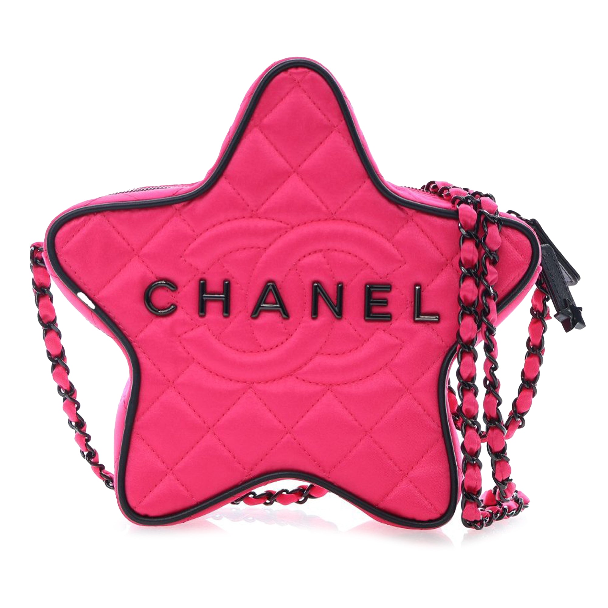 Chanel Quilted Satin Walk Of Fame Star Crossbody - image 1