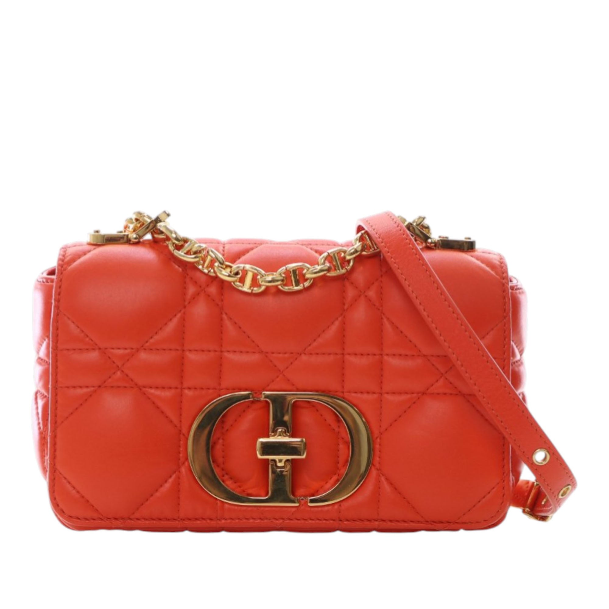Dior Small Lambskin Macrocannage Caro Crossbody - image 1